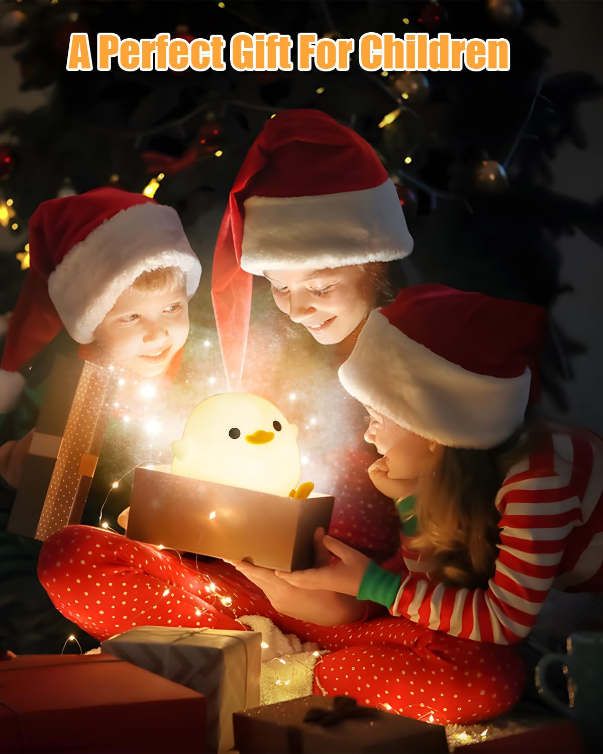 Duck Night Light - Portable Silicone Dimmable Nursery Lamp with 20-Minute Timer & USB Charging | Touch Control Baby Night Light for Boys & Girls | Perfect Birthday Gift for Kids, Bedroom Decor & Sleep Aid