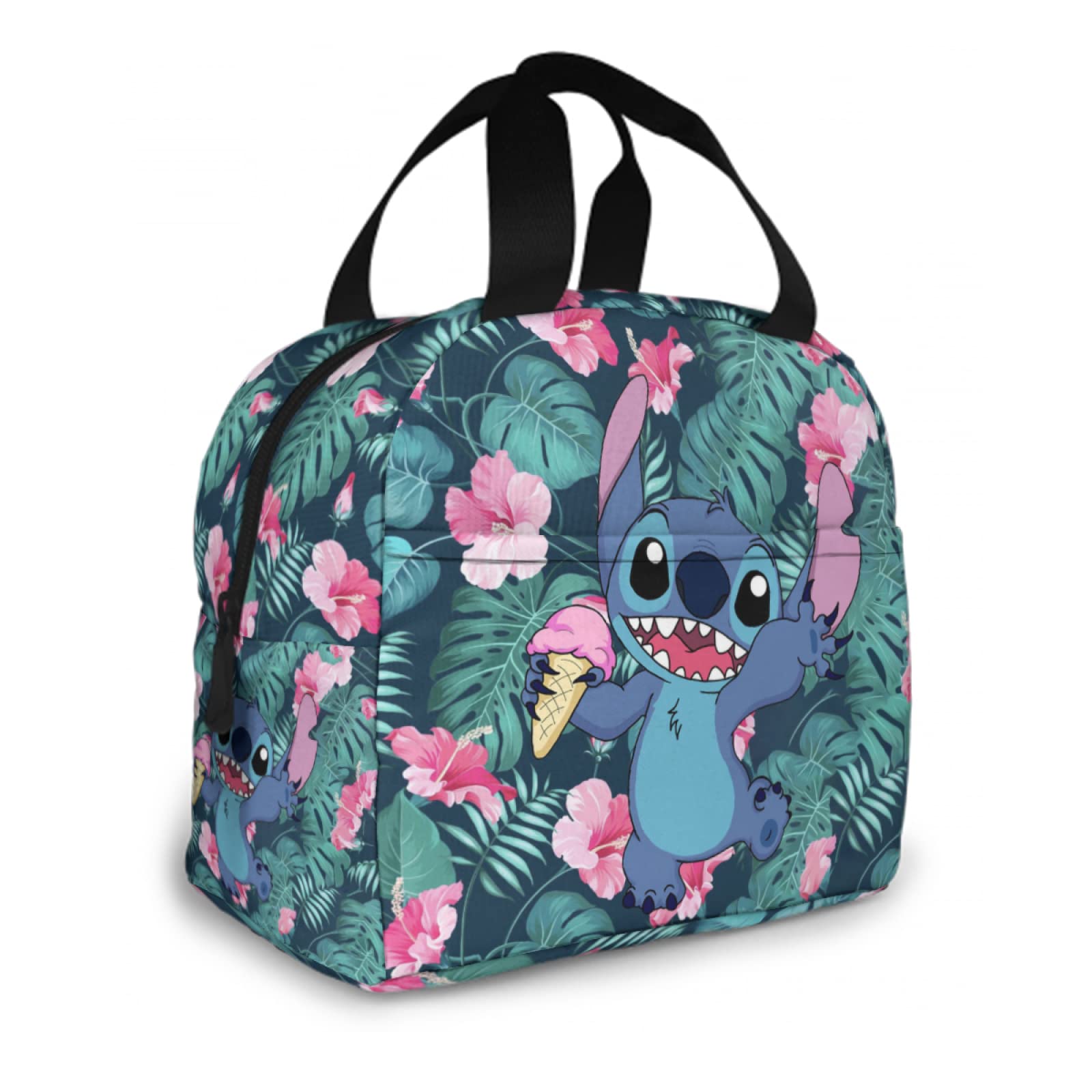 Insulated Reusable Lunch Bag for Women & Men - Cute Cartoon Lunch Tote with Extra Pocket | Portable for Work, School, Travel & Picnic | BPA-Free Thermal Food Container for Office & Outdoor Activities
