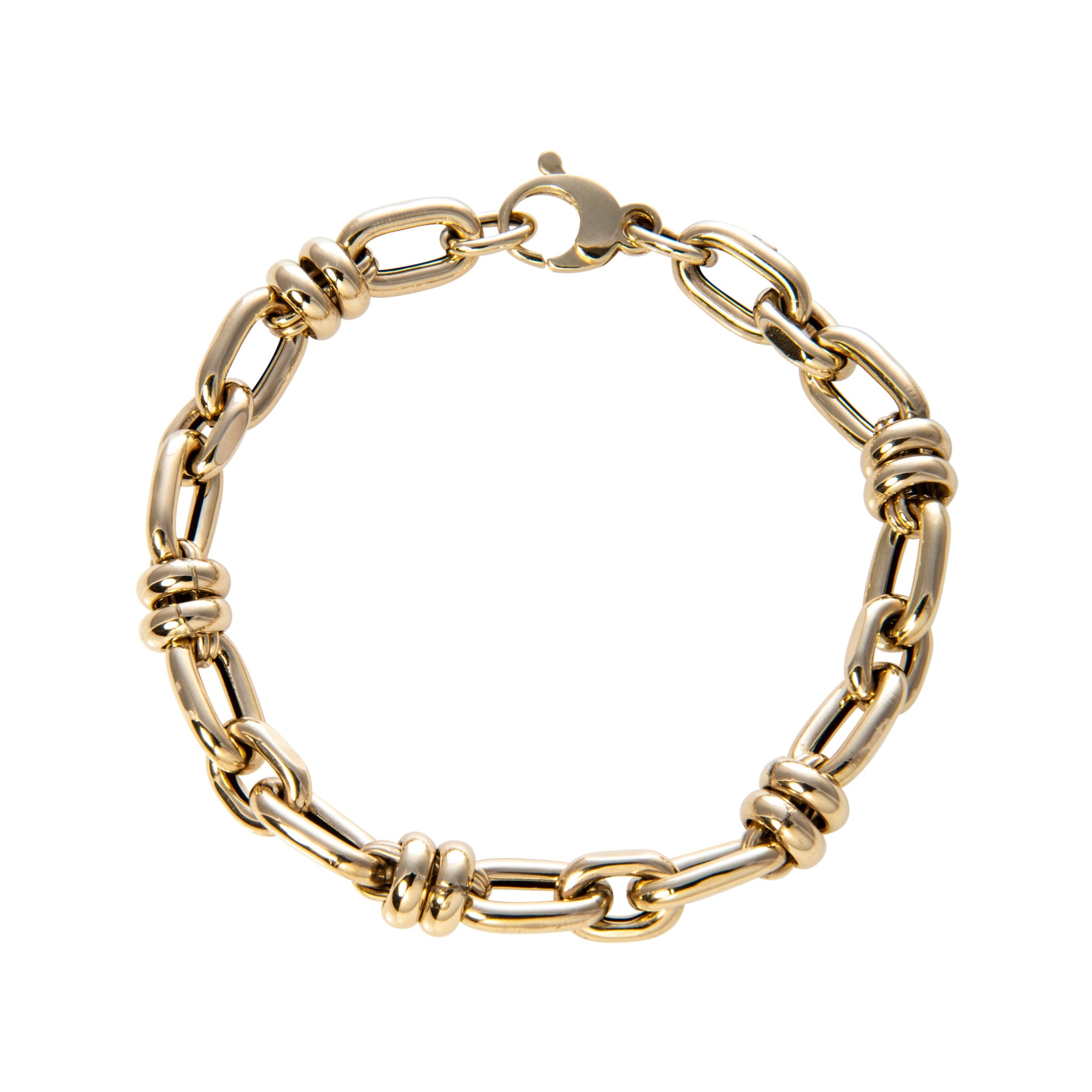 14K Yellow Gold Oval Knot Link Bracelet for Women - Elegant & Dainty Jewelry Gift for Her - Perfect for Weddings, Anniversaries & Special Occasions