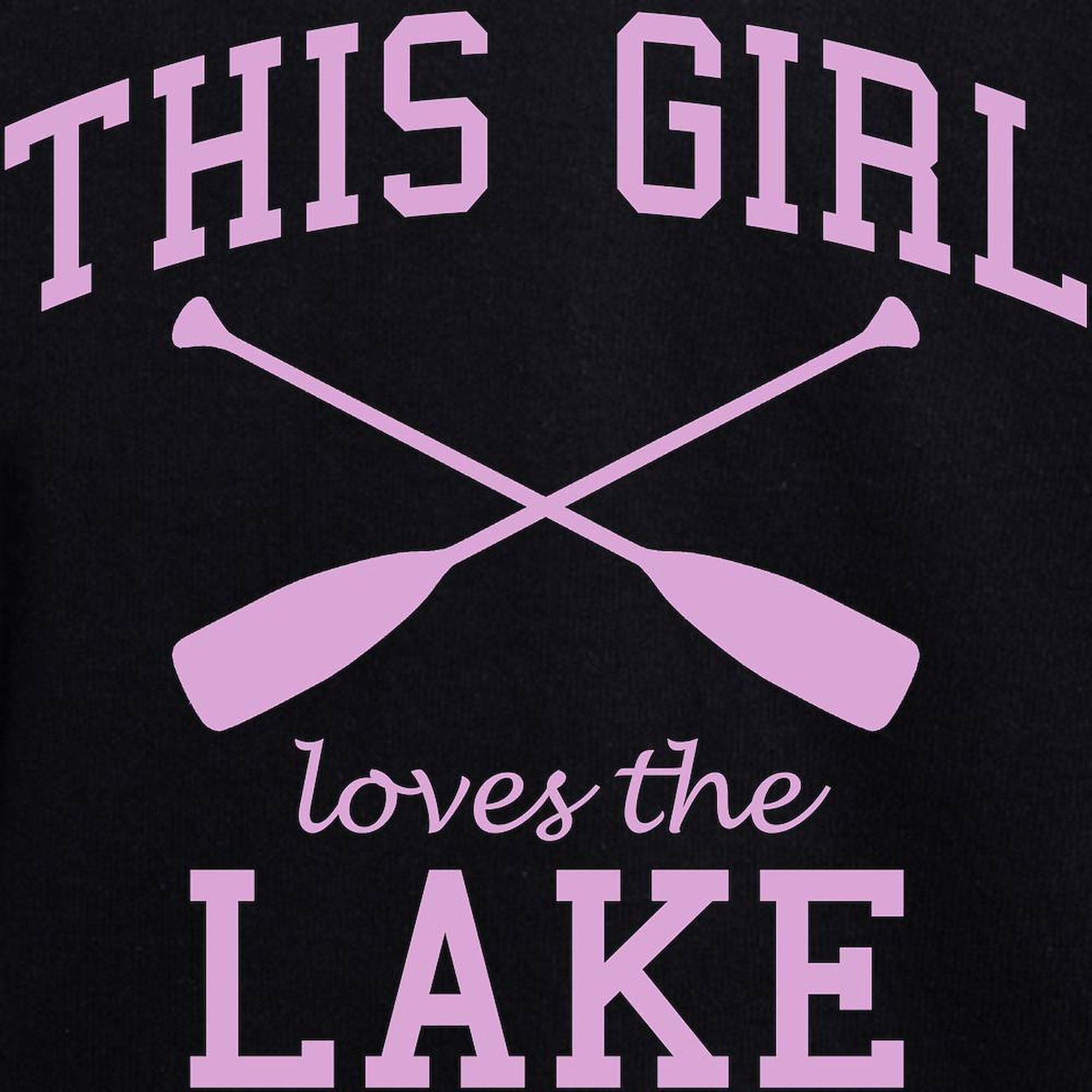 This Girl Loves The Lake Women's Zip-Up Hoodie Sweatshirt | Cozy Fleece Jacket for Lakeside Relaxation, Camping & Outdoor Adventures
