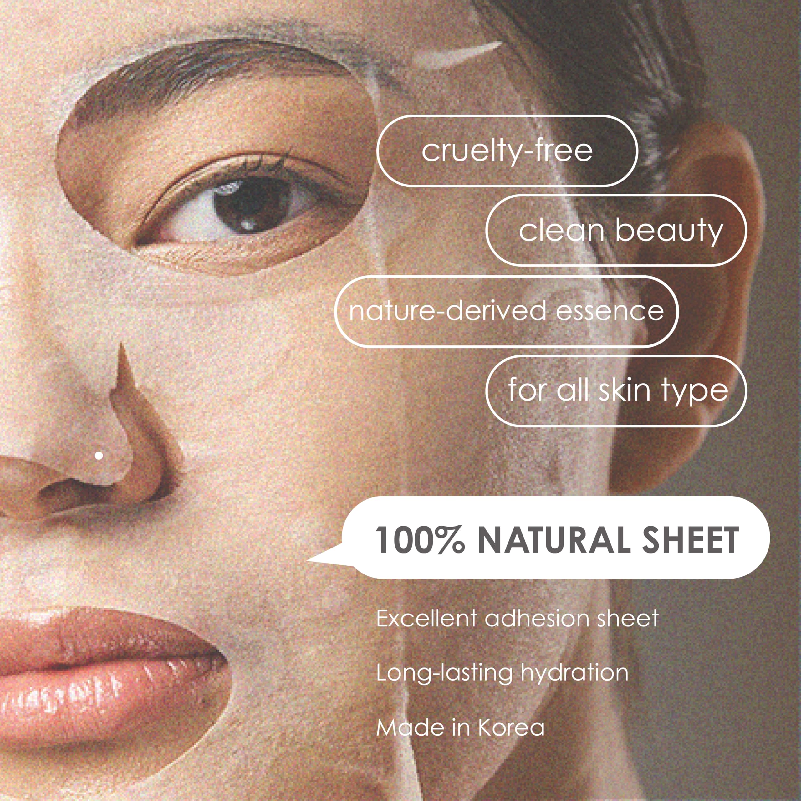 Vegan Collagen Face Masks 24pk - Ultra Moisturizing Coconut Sheet Masks for Glowing Skin | Korean Skincare & Spa Day