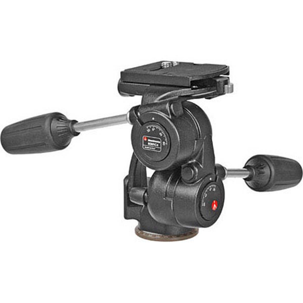 Manfrotto New Standard 3D Tripod Head with Quick Release - Professional Fluid Ball Head for DSLR & Mirrorless Cameras - Camera Stabilizer & Photography Accessories for Video Shooting, Vlogging & Content Creation