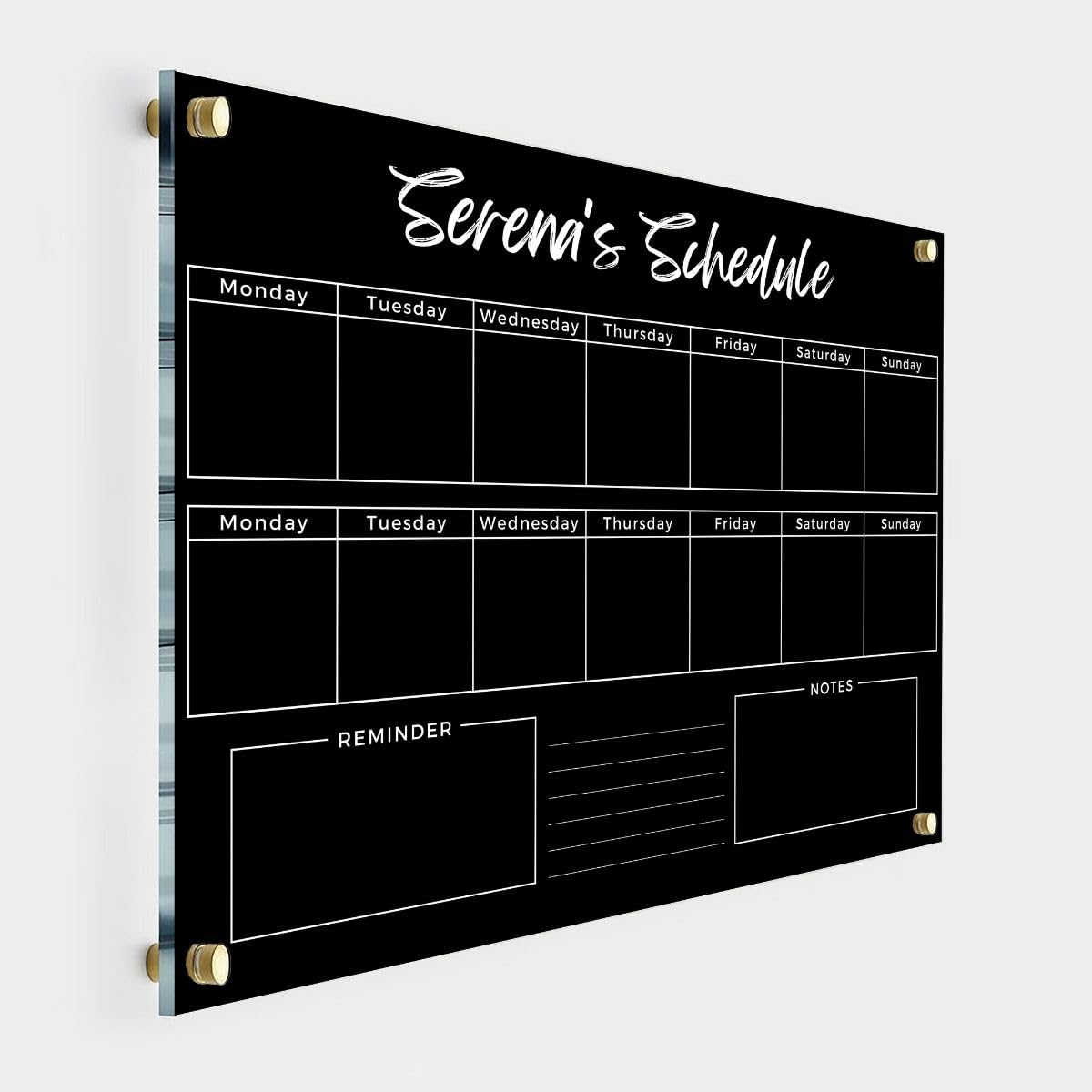 Personalized Acrylic Two-Week Planner & Dry Erase Calendar 2025 - Customizable To-Do List Board for Home, Office & School Organization - Perfect Housewarming Gift & New Home Present