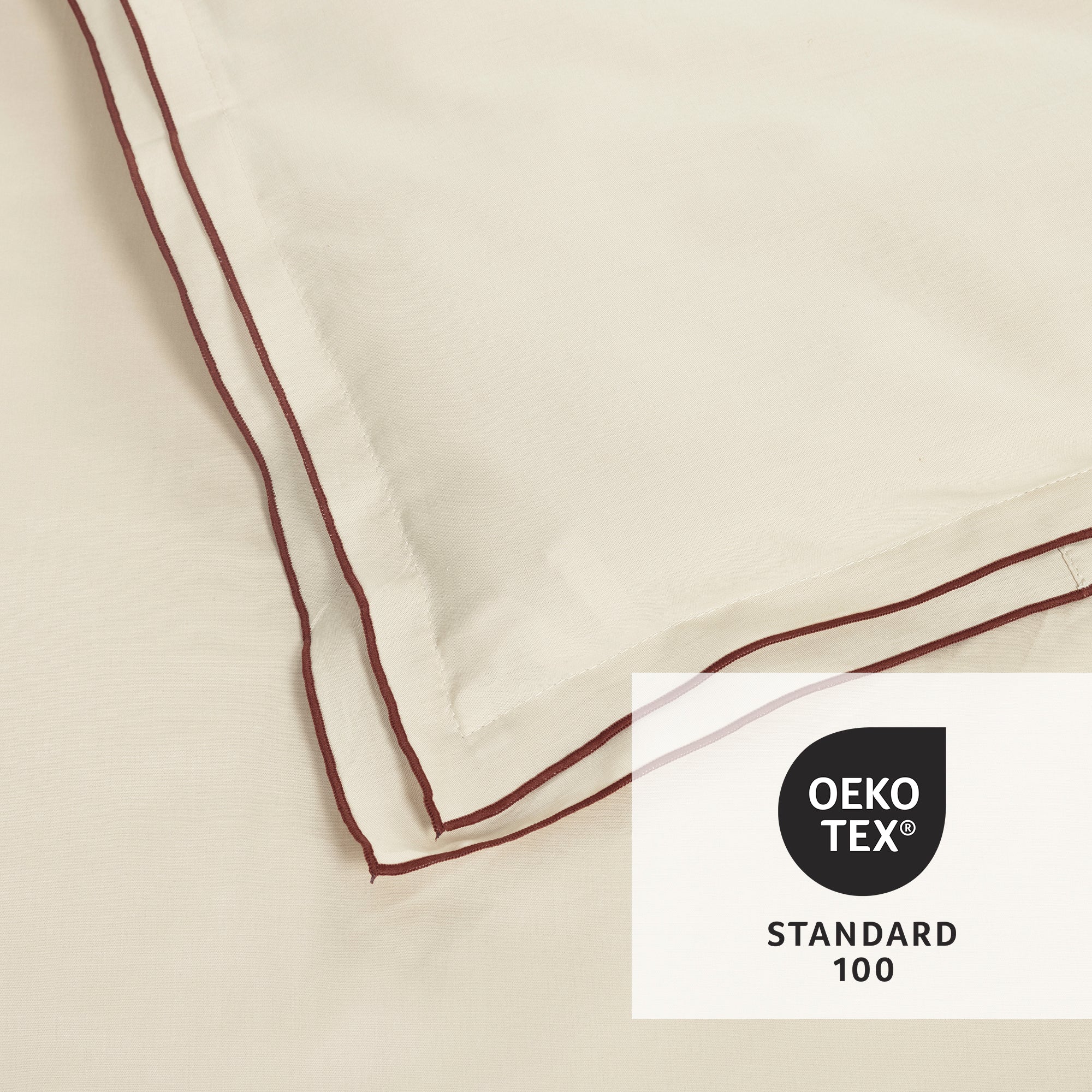 Luxury Hampton Double Flange Embroidered Duvet Cover Set - Queen Size, 100% Cotton, Contrast Edge Design for Elegant Bedroom Decor | Perfect for Master Bedrooms, Guest Rooms & Hotel Style Bedding