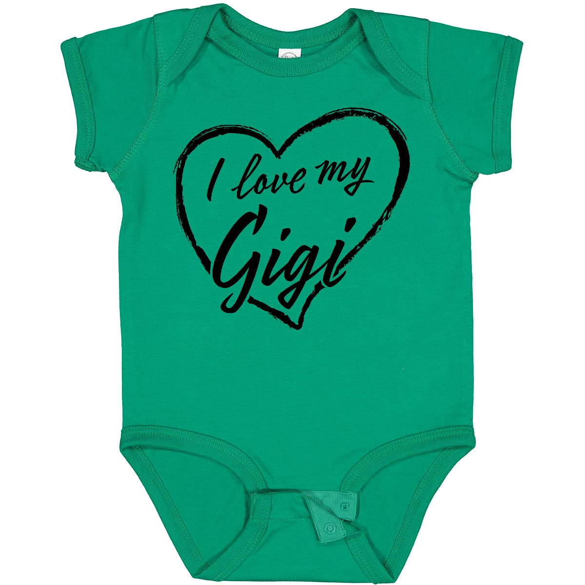 Inktastic I Love My Gigi Black Chalk Heart Baby Bodysuit - Cute Outfit for Grandparents Day, Family Photos & Special Occasions