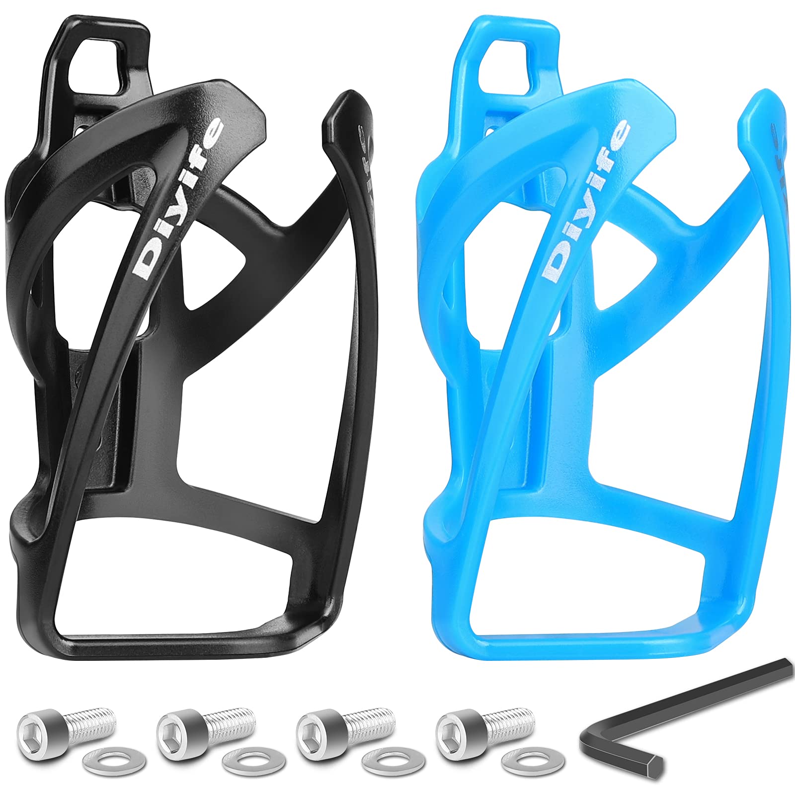 Lightweight Bike Water Bottle Holder [2 Pack] - Universal Fit for Road & Mountain Bikes - Weatherproof Bicycle Cage Bracket with Screws - Perfect for Cycling, Commuting & Outdoor Adventures