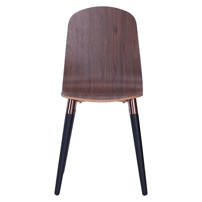 VESTA Modern Walnut Dining Chair - Solid Wood Kitchen Chair for Dining Room, Restaurant & Home Decor - Comfortable & Stylish Seating Solution
