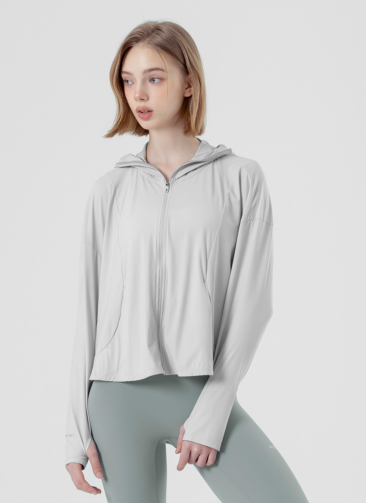 Lightweight Cooling Loose Fit Crop Hoodie Jacket for Women - Breathable Summer Outdoor Workout & Casual Wear