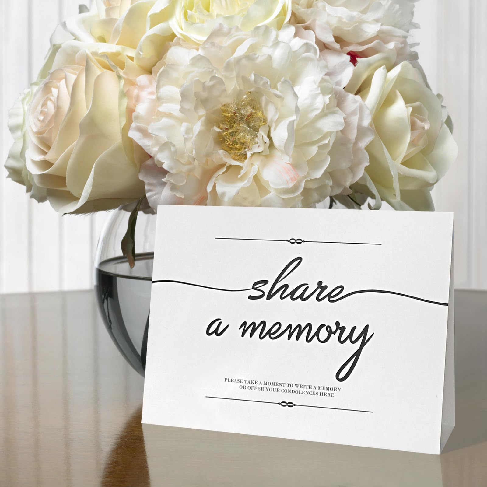Elegant Black Hardcover Funeral Guest Book for Memorial Service & Celebration of Life - Includes Memory Table Sign & 2 Pens - Holds 240+ Signatures - Perfect for Funeral Services, Memorial Gatherings & Life Celebrations