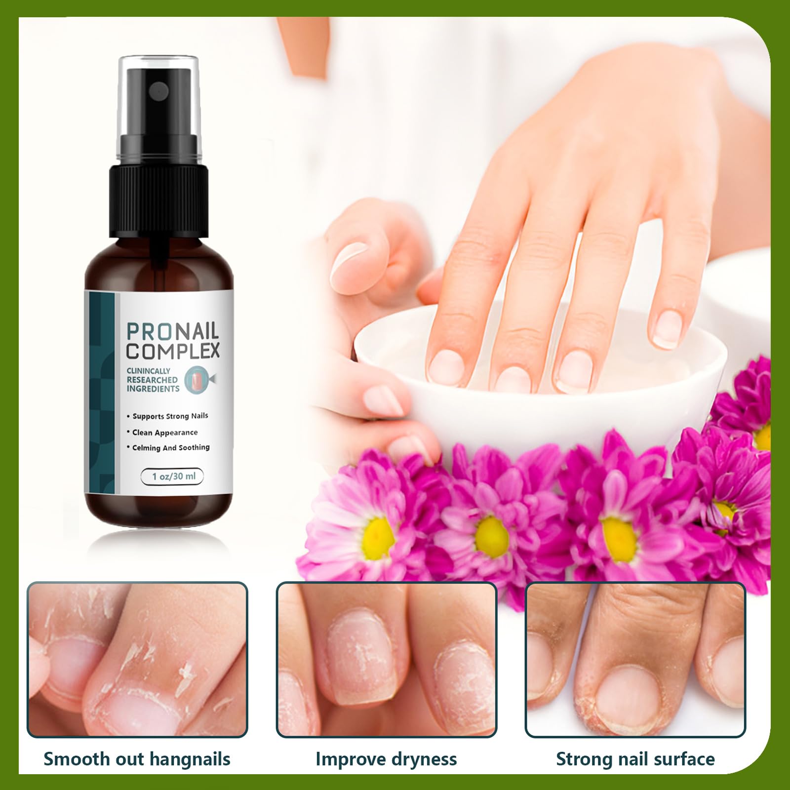 ProNail Complex Spray - Nail Repair Oil for Damaged & Brittle Nails - Strengthens & Hydrates Cuticles - 1 Bottle (0.5 fl oz) - Perfect for Salon Use & At-Home Nail Care