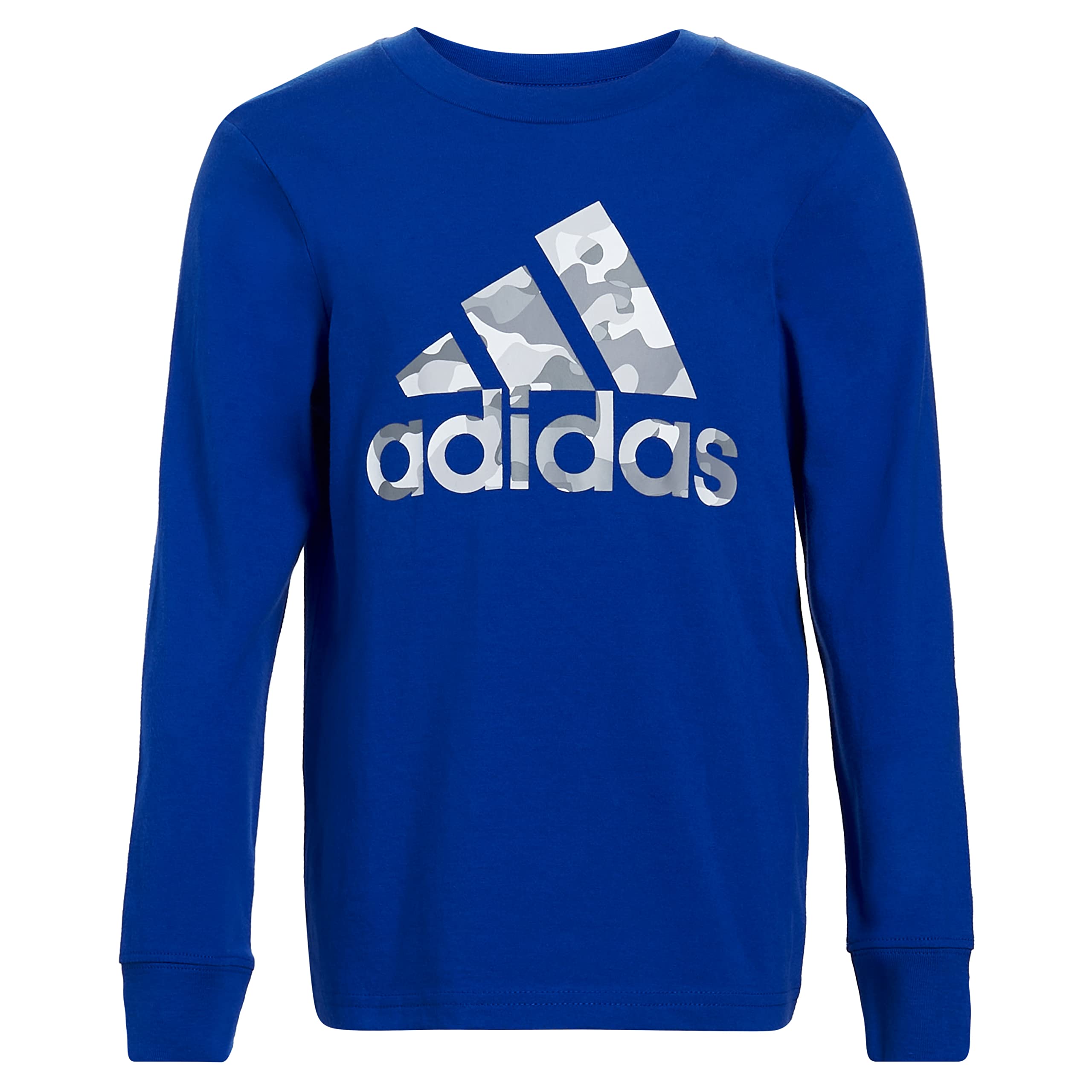 adidas Boys' Long Sleeve Camo Badge of Sport Tee - Comfortable Athletic Shirt for School, Sports & Everyday Wear | Youth Activewear