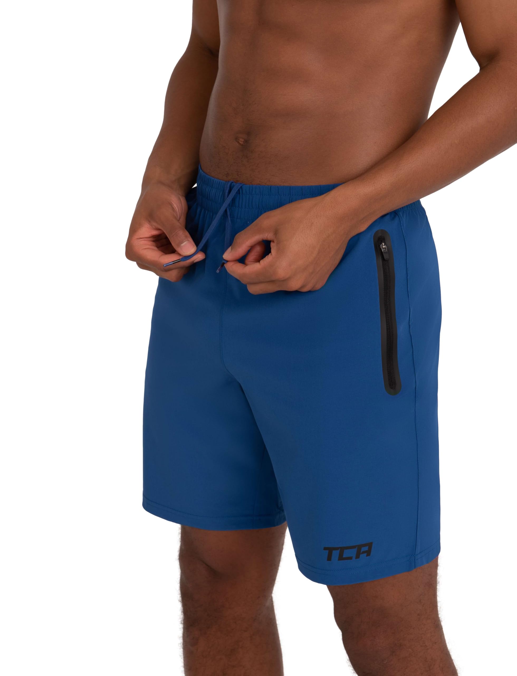 TCA Elite Tech Men's Gym Athletic Workout Running Shorts with Zipper Pockets - Lightweight Breathable Quick-Dry Sports Shorts for Training, Jogging & Outdoor Activities