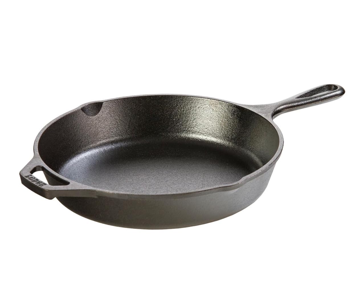 Lodge 10.25 Inch Pre-Seasoned Cast Iron Skillet with Teardrop Handle - Oven, Stove, Grill & Campfire Safe - Perfect for Searing, Baking & Outdoor Cooking - Black