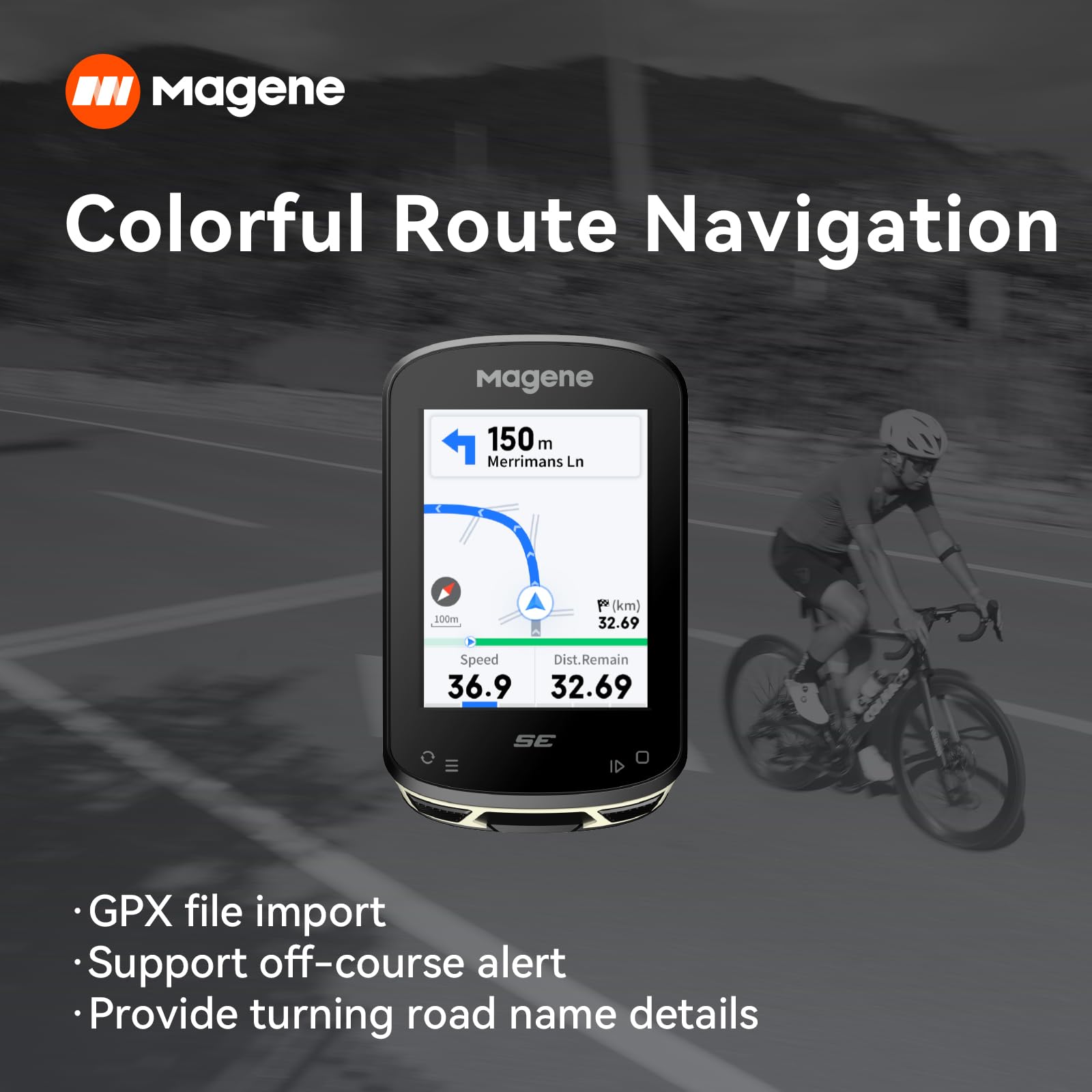 Magene C506SE Wireless GPS Bike Computer - 2.4