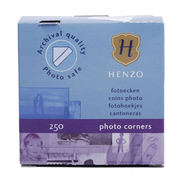 Henzo Transparent Photo Corners - 250 Pack | Secure & Organize Photos in Albums, Scrapbooks & Frames