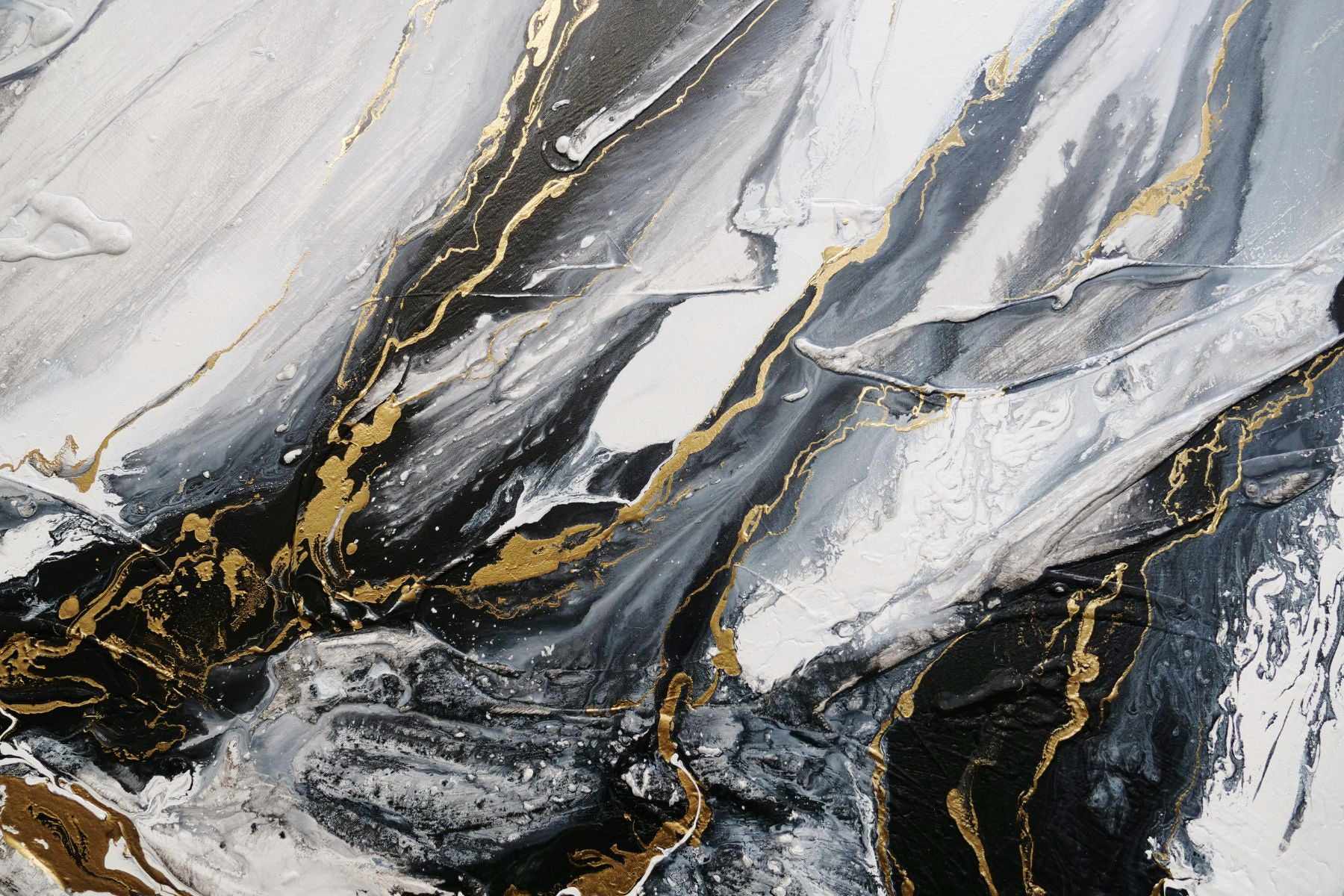 Golden Glamour 190x100cm White Gold Textured Abstract Canvas Art - Modern Wall Decor for Living Room, Bedroom & Office