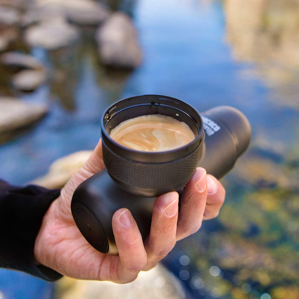 WACACO Minipresso NS Portable Espresso Machine - Compatible with Nespresso® Capsules & Pods - Hand Pump Manual Coffee Maker for Travel, Camping, Office & Outdoor Adventures