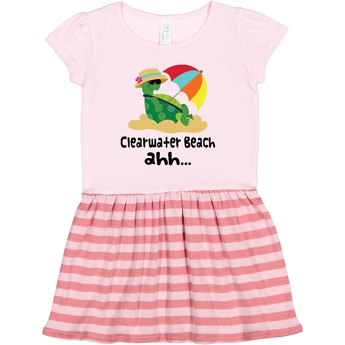 Inktastic Clearwater Beach Florida Toddler Dress - Cute & Comfortable Girls' Summer Outfit for Beach Vacations, Family Trips & Outdoor Adventures