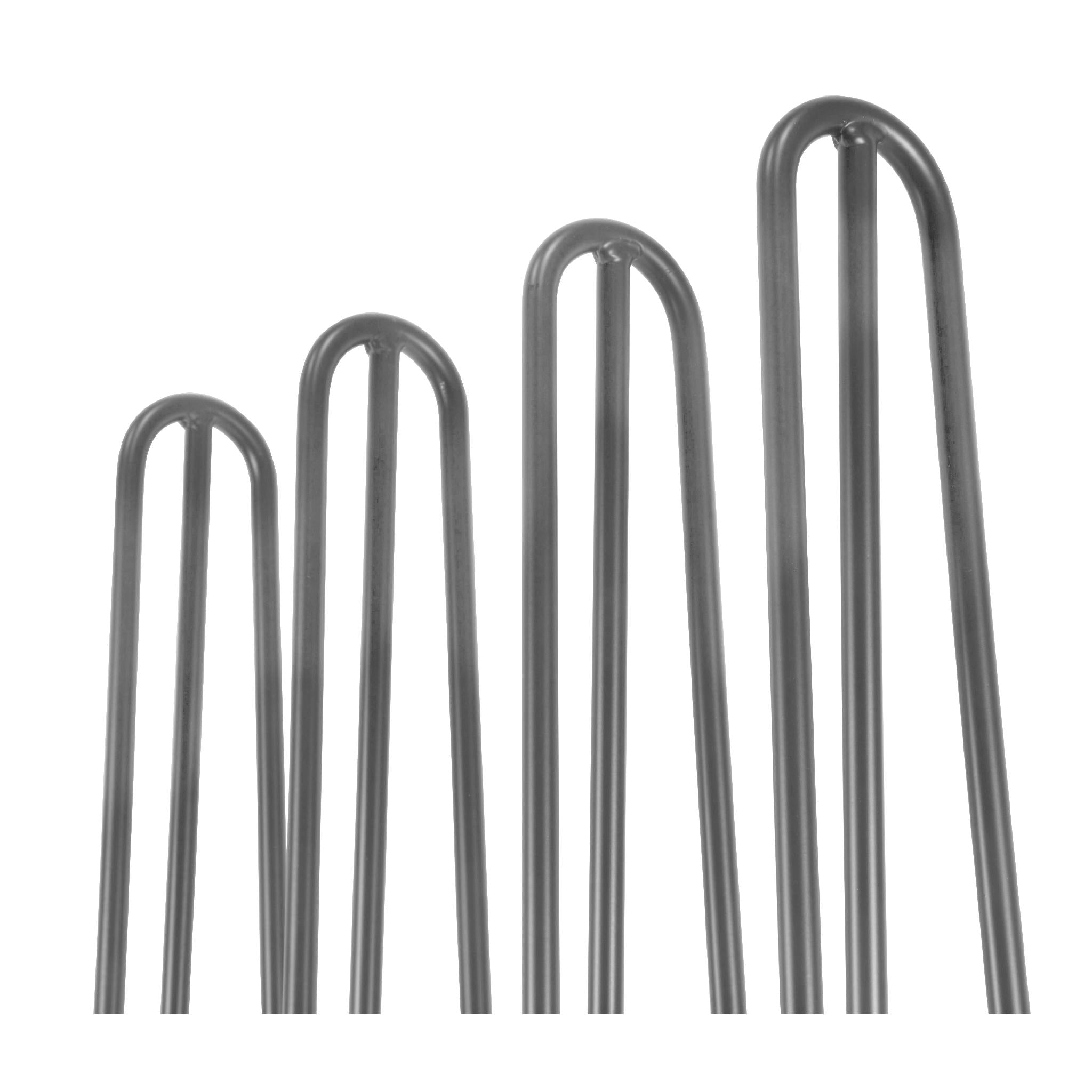 WEN TL28S 28 Inch Mid Century Modern Raw Steel Hairpin Table Legs - 1/2 Inch Diameter (Set of 4) - Perfect for DIY Coffee Tables, Dining Tables & Furniture Projects