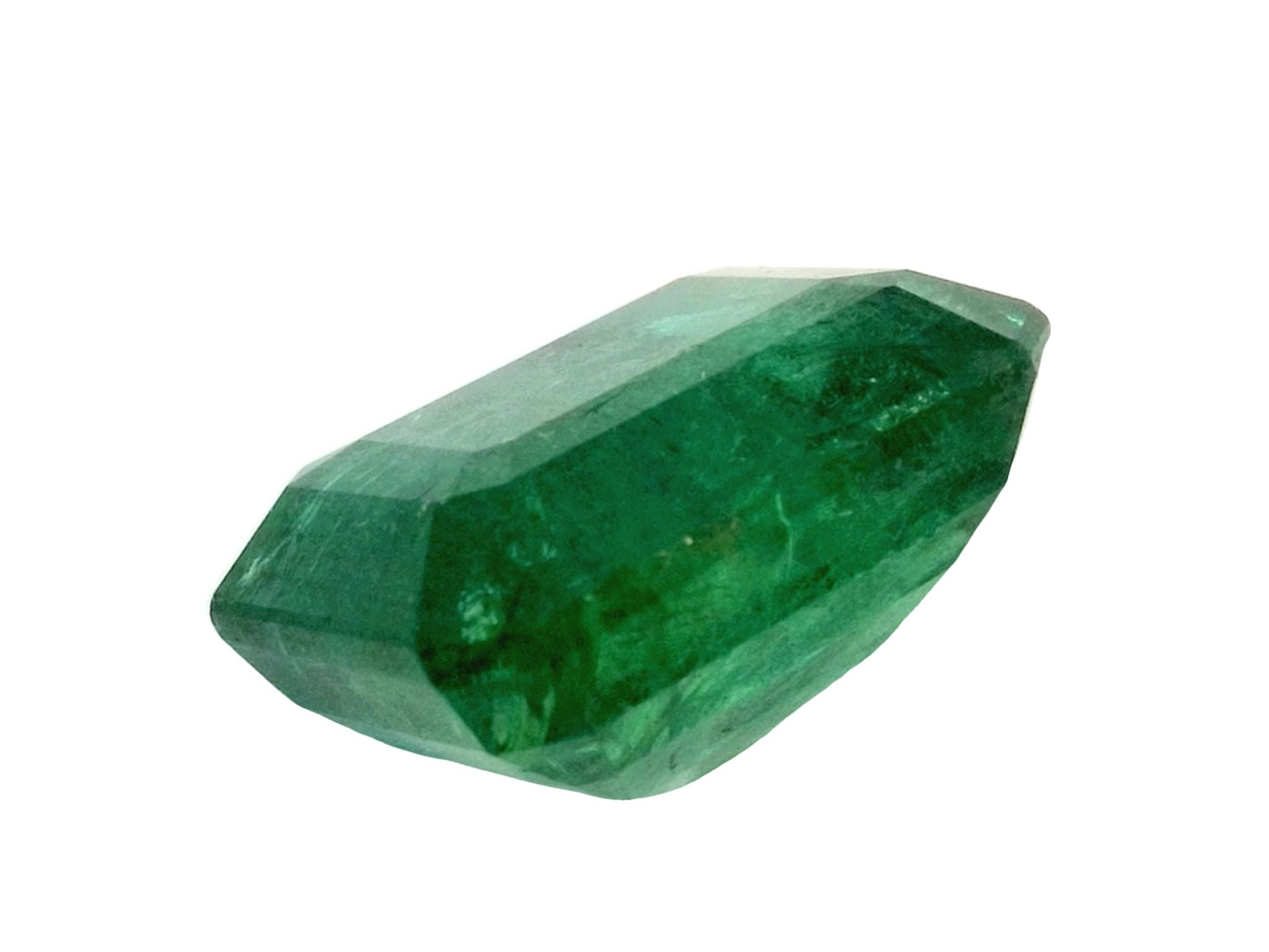 13.78 Carat Natural Zambian Emerald - 16x13mm Loose Gemstone for Jewelry Making | Emerald Cut Fine Quality | Engagement Rings, Necklaces & Custom Designs