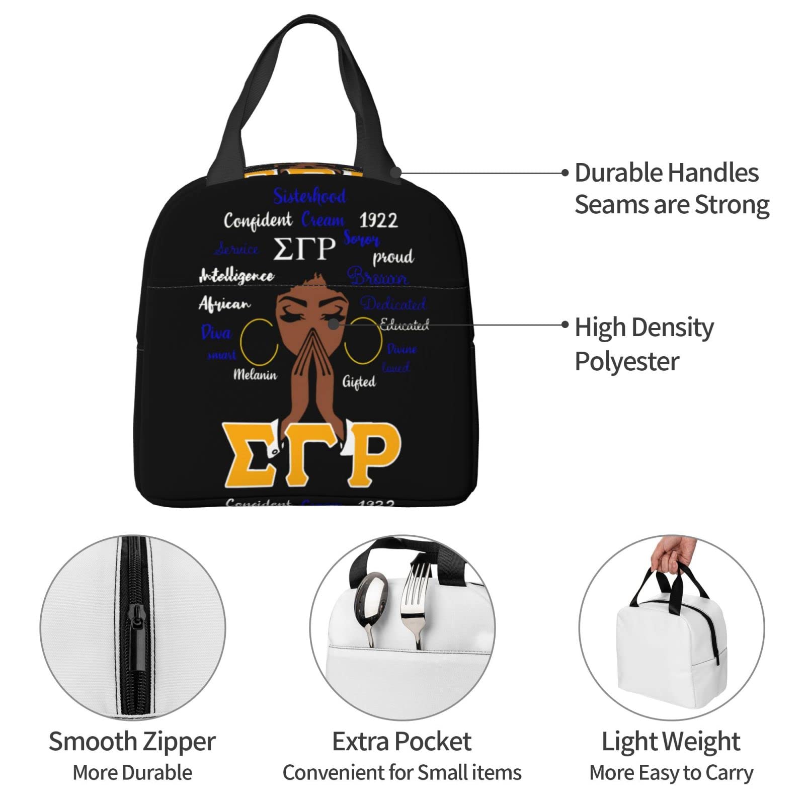 Insulated Lunch Bag for Women & Men - Reusable Lunch Tote for Work, Office, Picnic & Travel - Leakproof Cooler Lunch Box for Adults (Perfect for Commuting, Camping & Outdoor Activities)