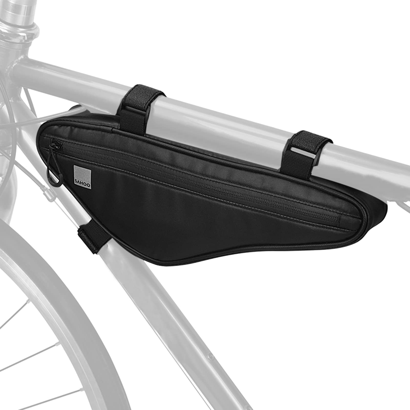 **Large Capacity Bike Pack - Waterproof MTB Road Bike Triangle Bag for Cycling, Hiking & Commuting - Durable & Lightweight Black Bicycle Storage Accessory**