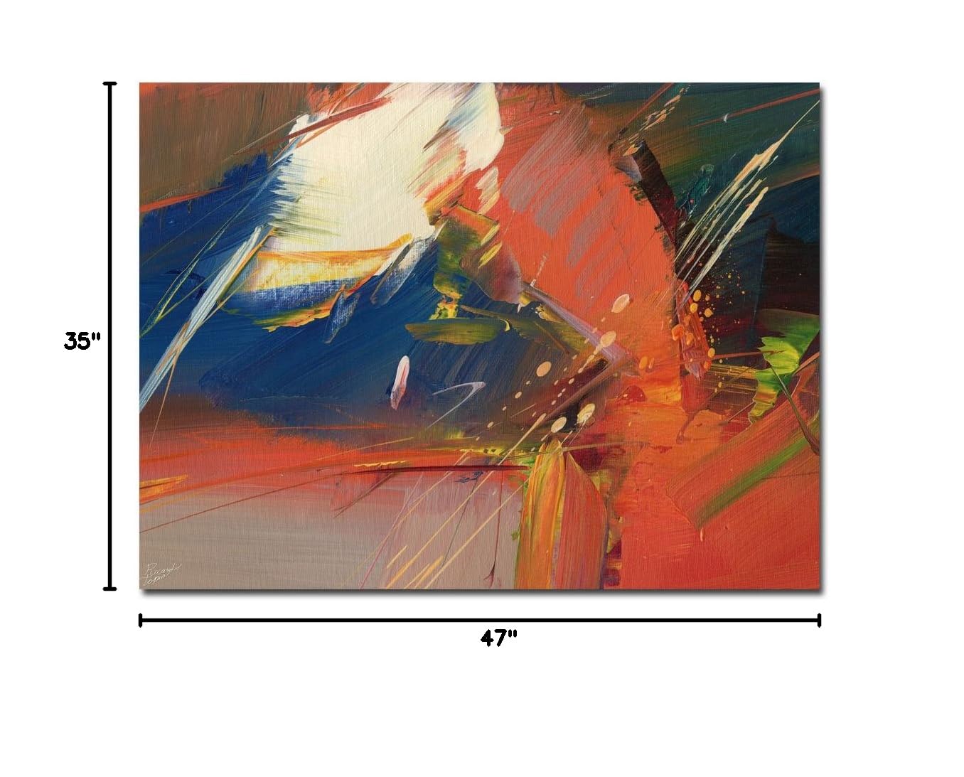 Presence Canvas Art Print by Ricardo Tapia - Modern Abstract Wall Decor for Living Room, Bedroom & Office - Large Framed Artwork for Home & Commercial Spaces