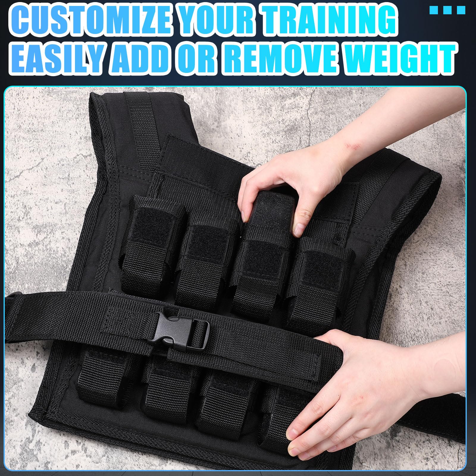 35lbs Adjustable Weighted Vest for Men - Strength Training, Running, Exercise & Weight Loss - Perfect for Gym Workouts, Outdoor Fitness & Cross Training
