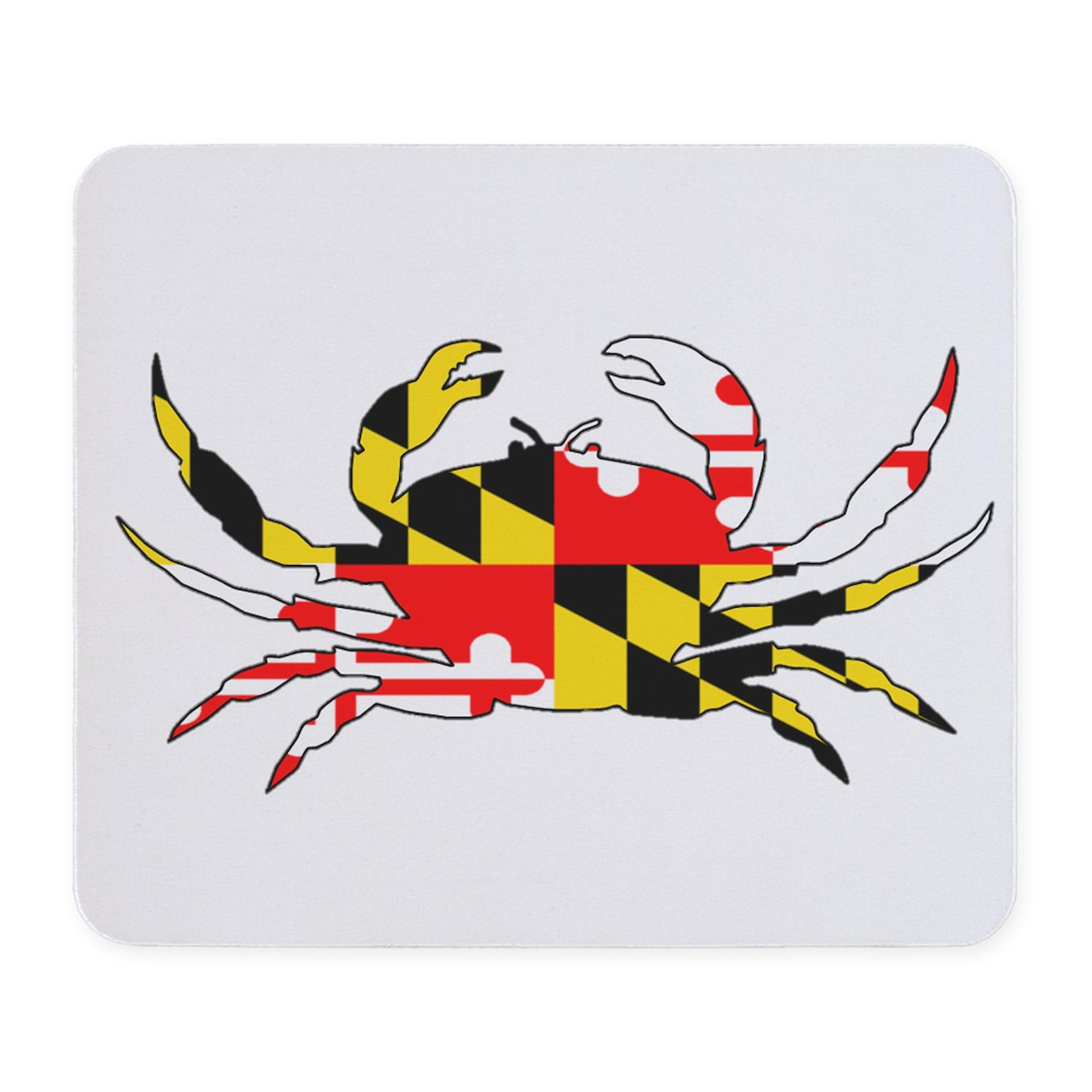 Non-Slip Maryland Crab Design Rubber Gaming Mouse Pad - Perfect for Office, Home & Gaming Computers