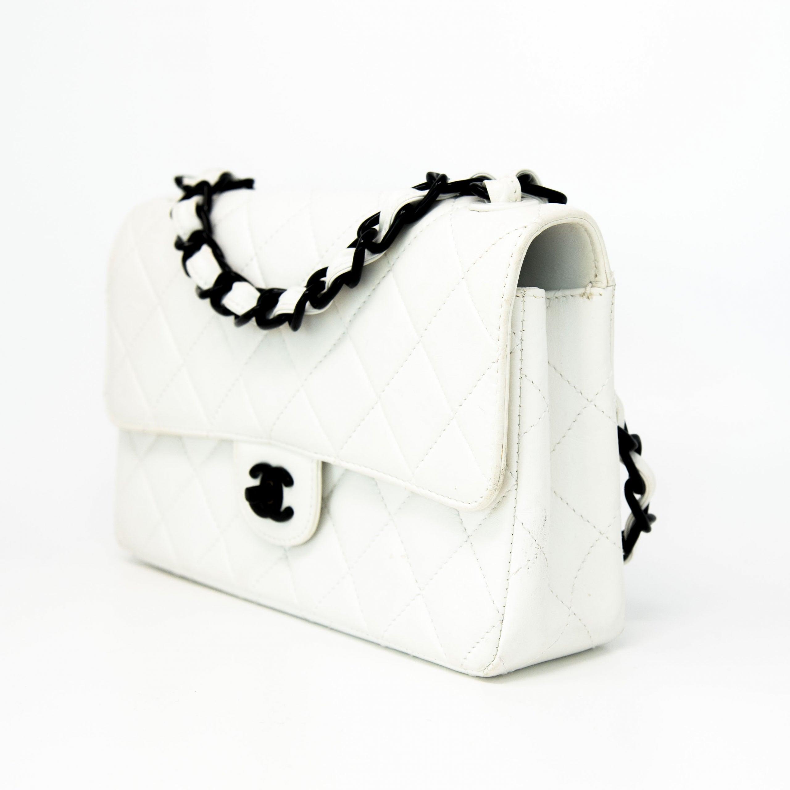 Vintage Chanel White Lambskin Classic Flap Bag - Luxury Leather Shoulder Handbag for Women | Perfect for Date Night, Parties & Special Occasions