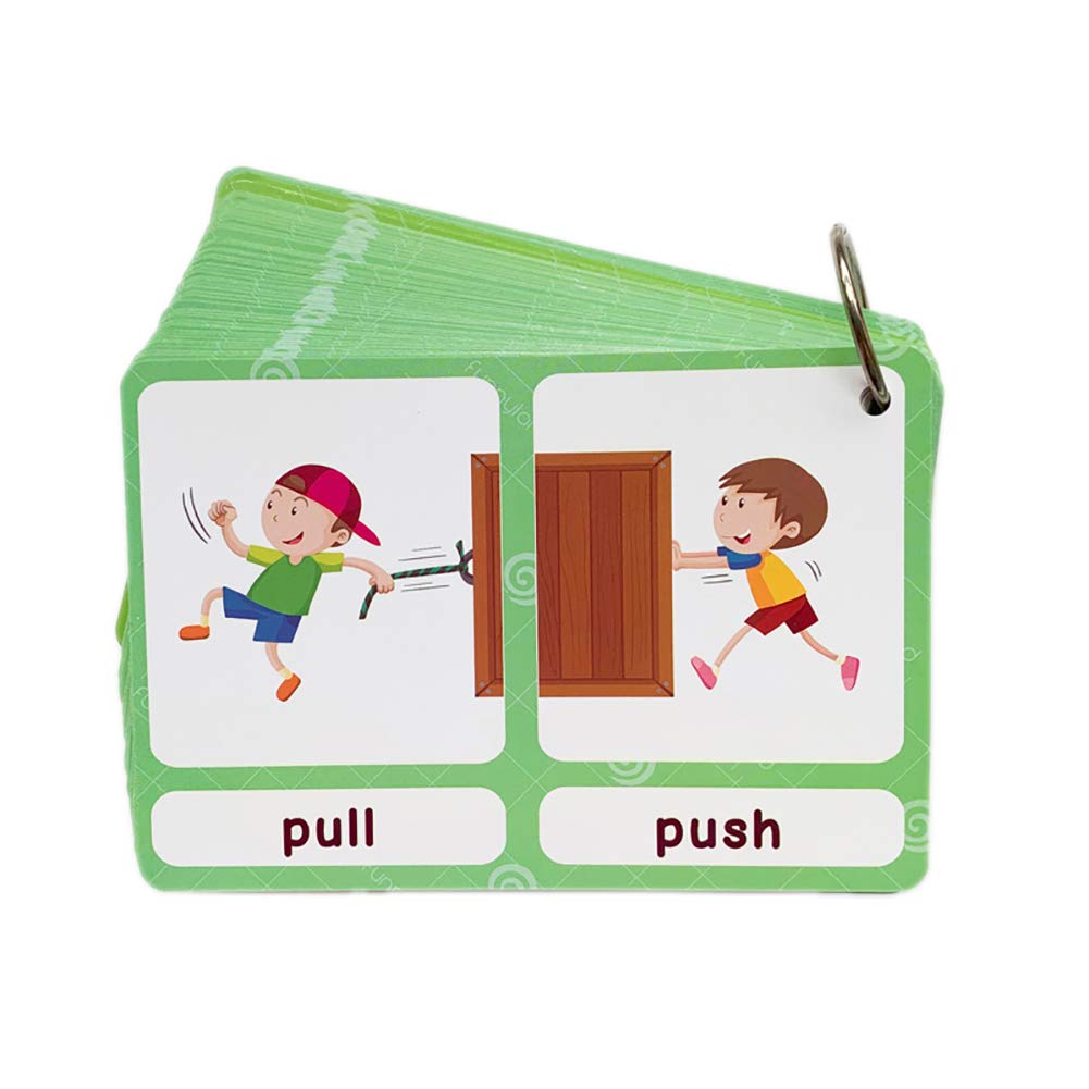 Richardy 100 Groups English Antonyms Flashcards - Vocabulary Building Pocket Cards for Kids | Educational Learning Toys for Preschool & Kindergarten | Perfect for Classroom, Homeschool & Travel Use