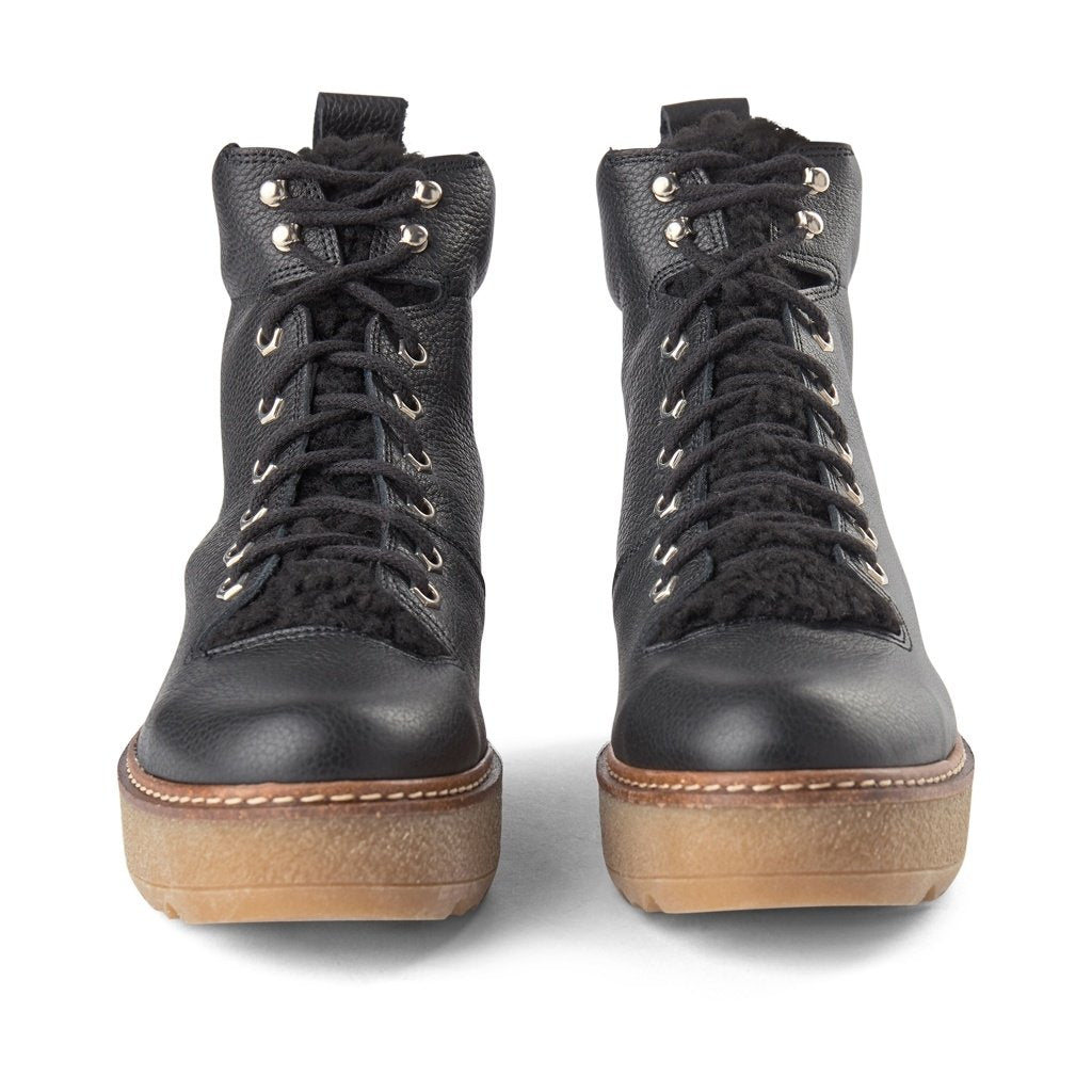 Bex Genuine Leather Boots for Women - Black Ankle Boots, Comfortable & Stylish for Casual Outfits, Work, and Night Out