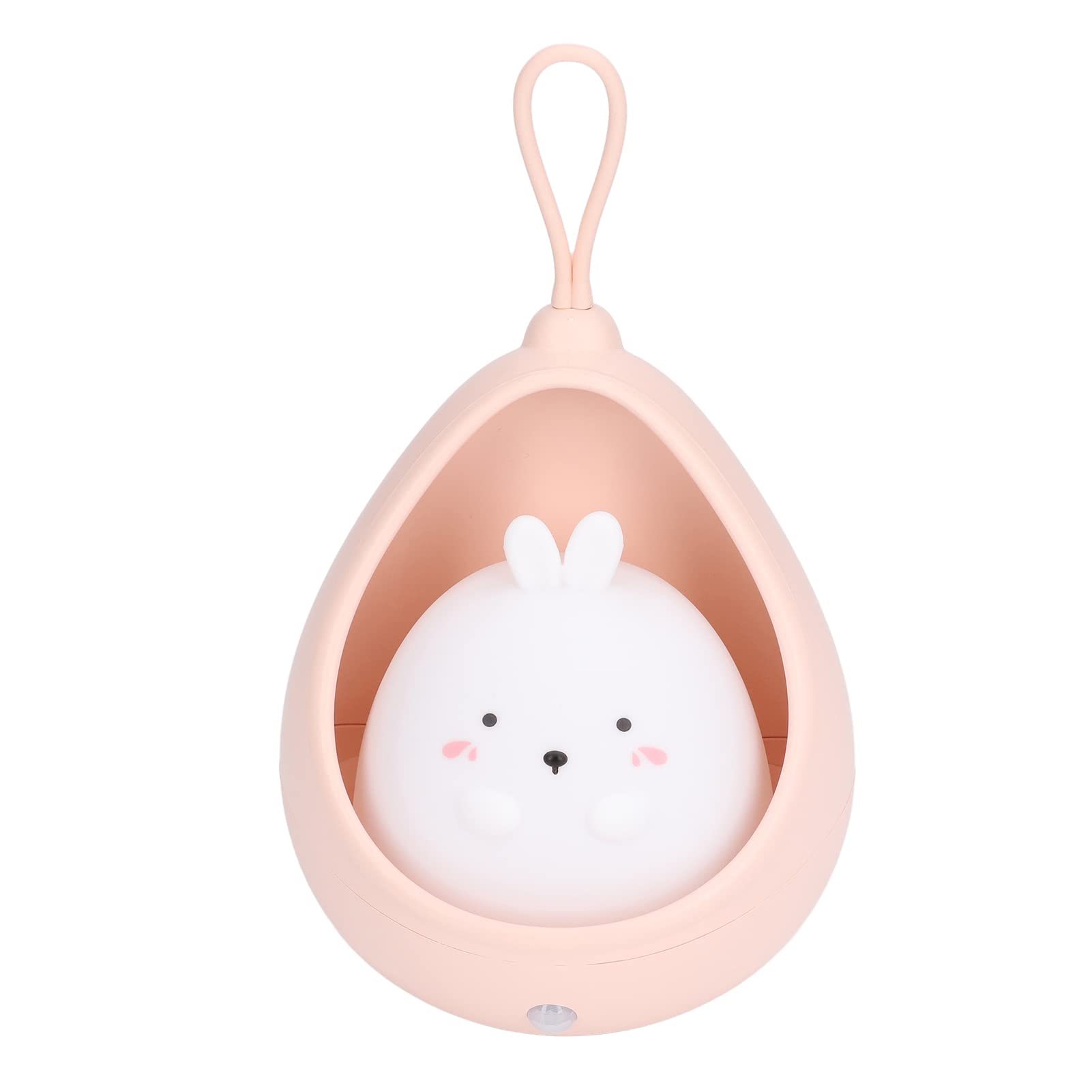 White Bunny LED Night Light for Kids - USB-Powered Bedside Lamp with Motion Sensor, Perfect for Nursery, Children's Room & Bedroom - Soft Glow for Safe Nighttime Use