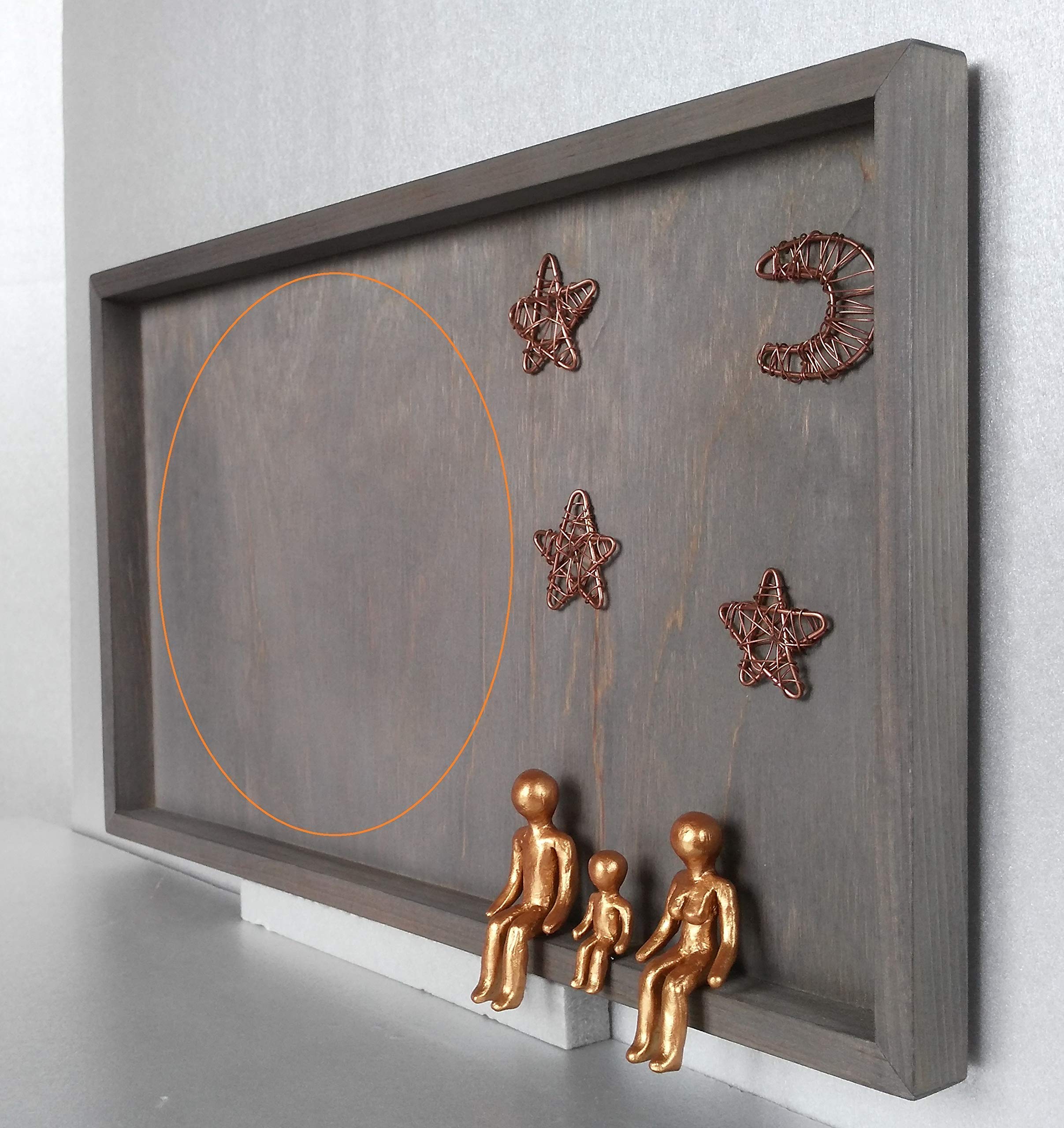 Personalized Family Picture Frame Collage - Bronze Wedding Anniversary Gift for In-Laws, Grandparents, or Grandma - Willow Tree Figurines Set of 3 - Perfect for 8th, 19th, 21st Year Celebrations - Wall Décor for Living Room, Bedroom, or Office