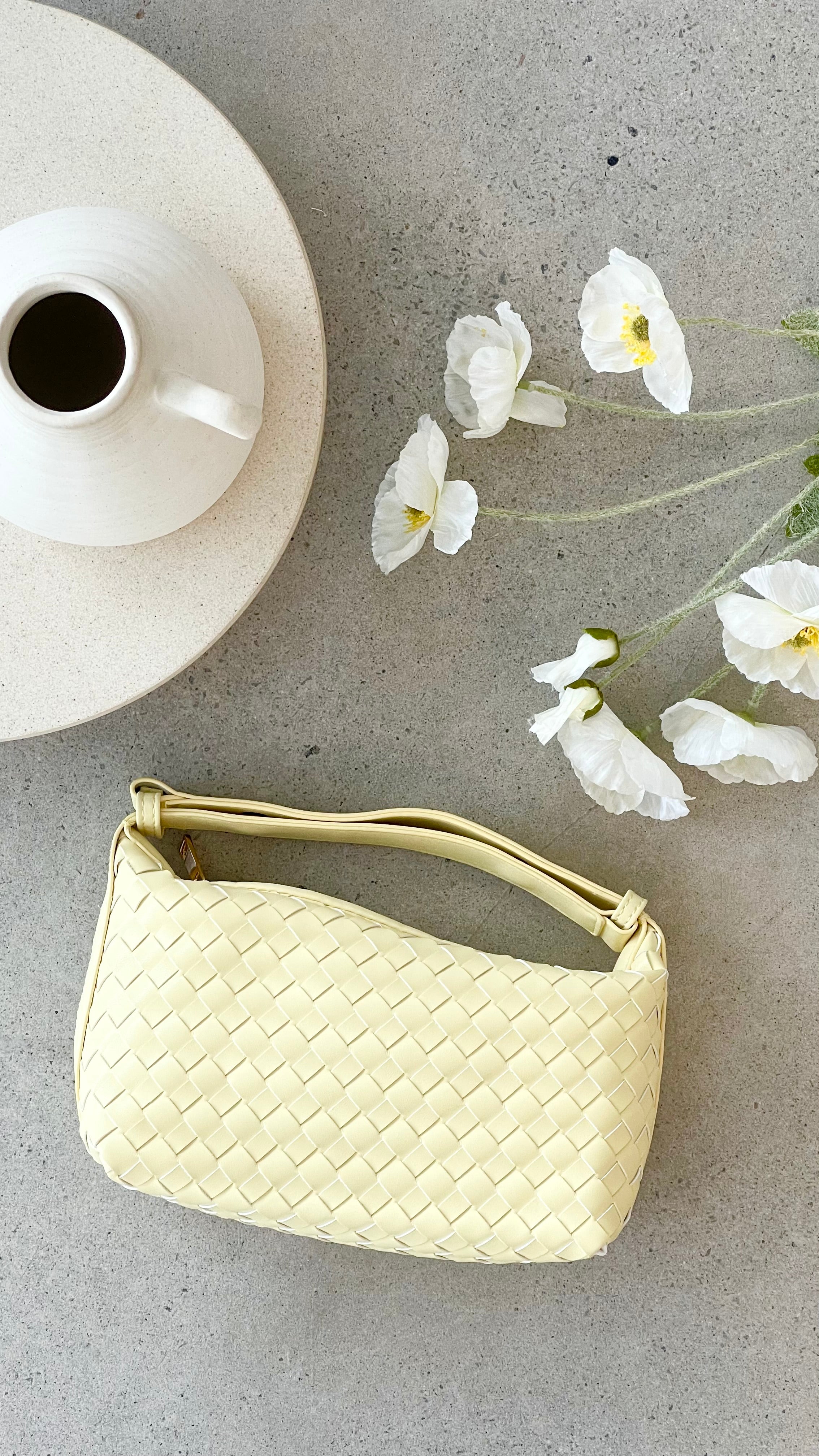 Isabelle Handle Bag Daffodil - Stylish Crossbody Purse for Women, Fashionable Shoulder Bag with Adjustable Strap - Perfect for Work, Travel, and Everyday Use