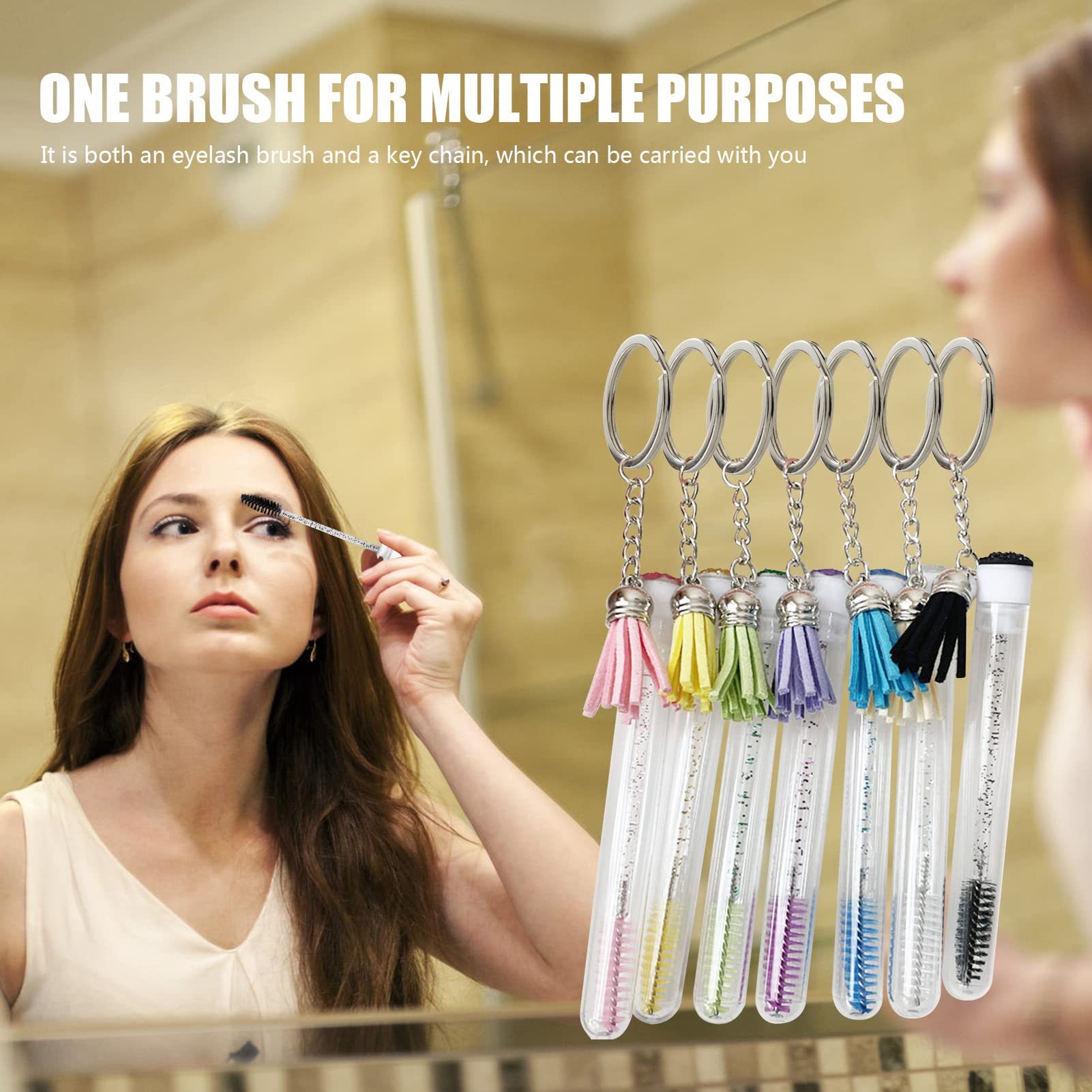 Premium Mascara Wands with Tube Set | Empty Diamond Eyelash Brush & Extension Applicator | Professional Makeup Tools for Women & Girls | Perfect for Salon, Home Use & Travel Makeup Kits