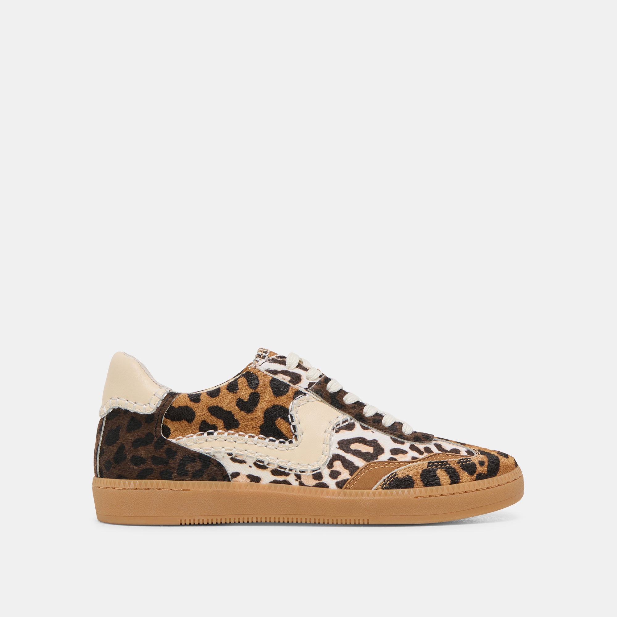 Stylish Notice Stitch Sneakers with Leopard Print & Multi Calf Hair - Perfect for Casual Outings, Streetwear Fashion, and Trendy Everyday Wear
