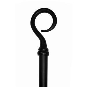 Black Metal Single Curtain Rod - Adjustable Window Drapery Rod for Living Room, Bedroom - Heavy Duty & Rust Resistant - Easy Installation (28-48 inches) - Perfect for Home Decor & Room Dividers