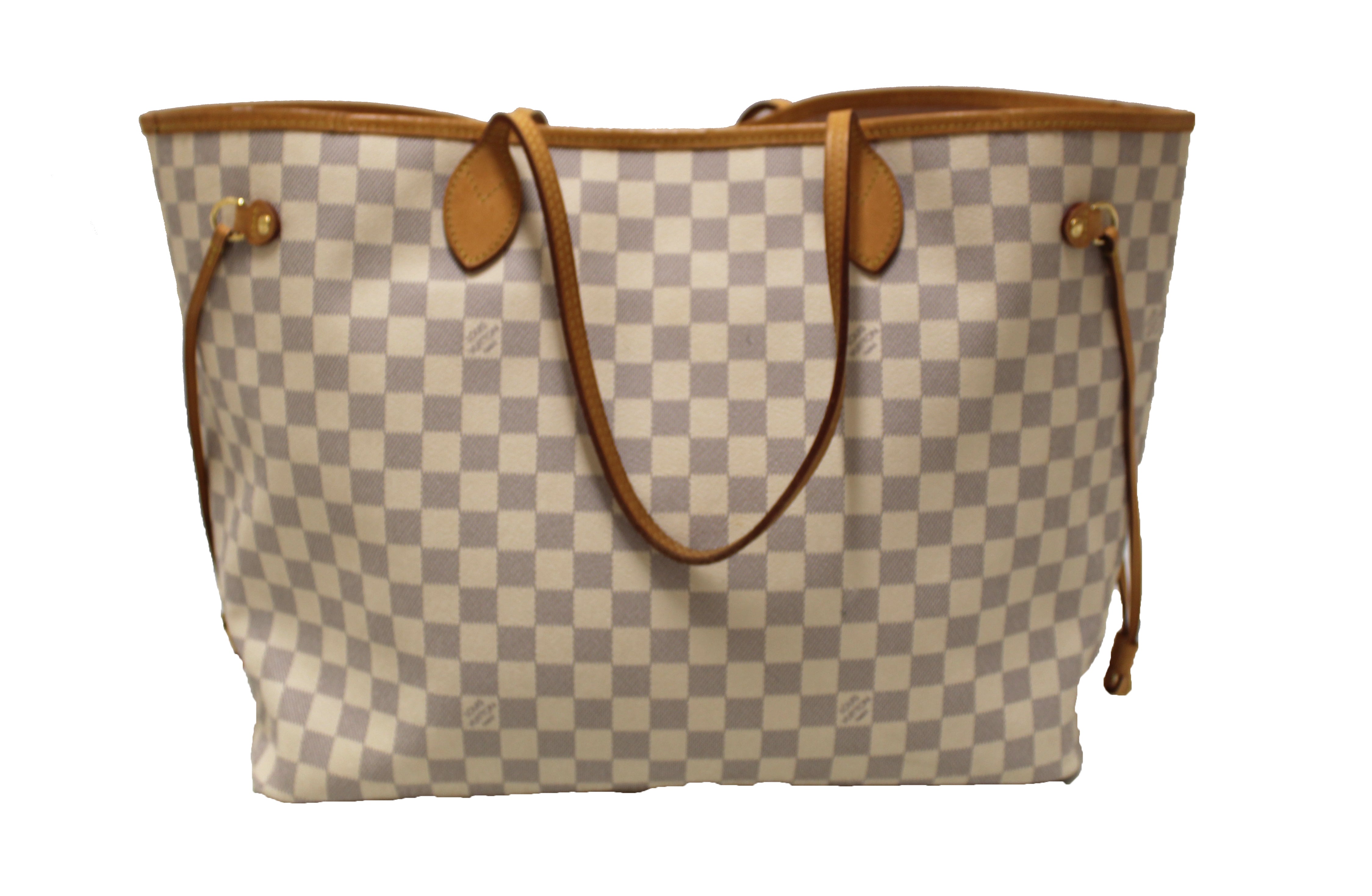 Authentic Louis Vuitton Damier Azur Neverfull GM Tote Bag - Luxury Designer Shoulder Handbag for Women, Perfect for Work, Travel & Everyday Use