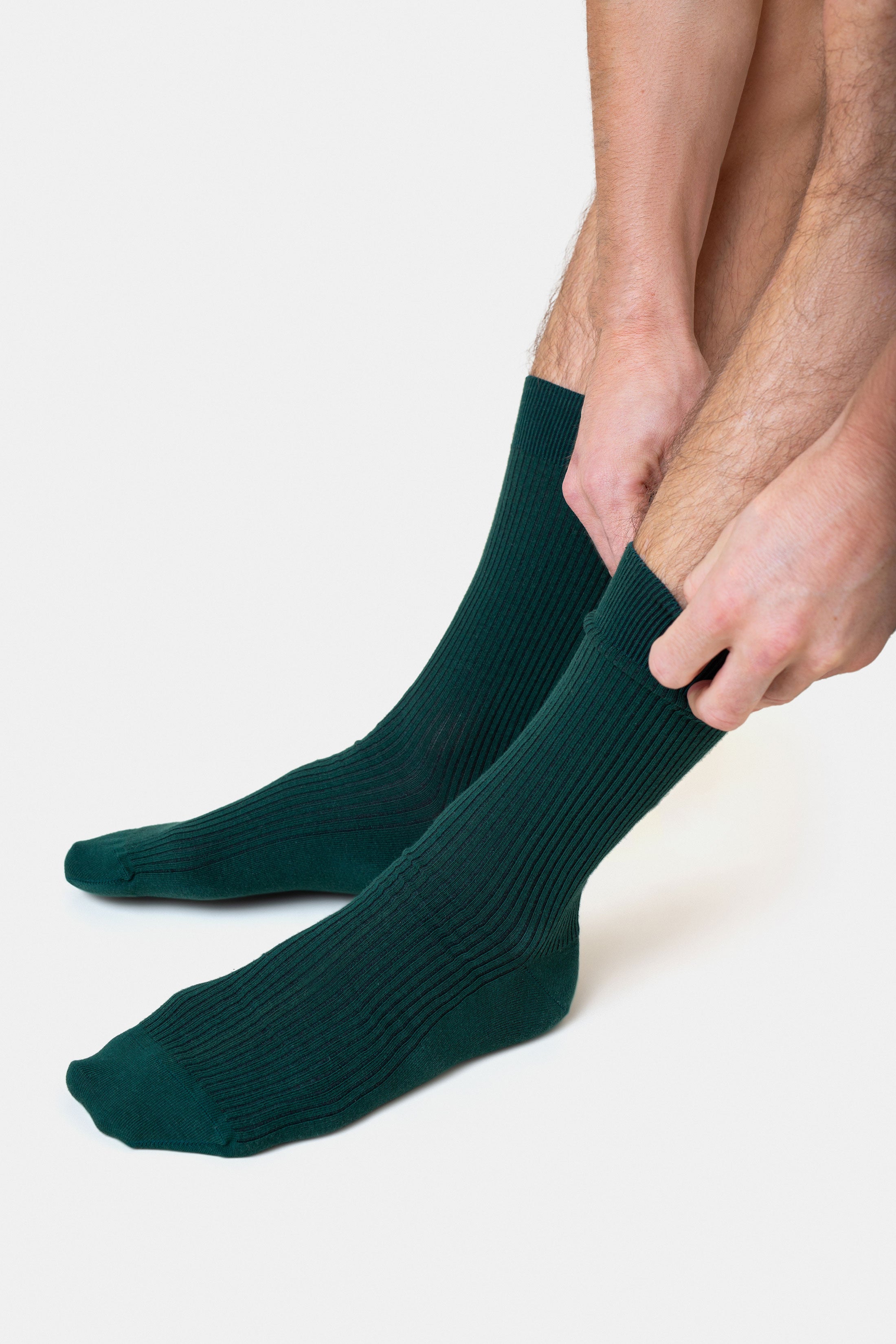 Premium Organic Cotton Classic Socks - Emerald Green - Soft & Breathable for Men & Women - Perfect for Daily Wear, Workouts & Relaxing at Home