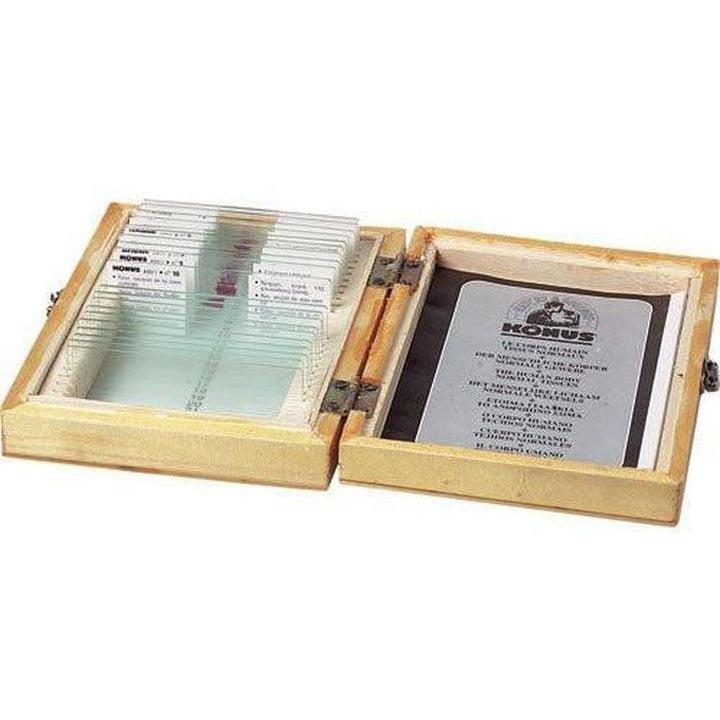 Konus General Biology Series Slide Set - 25 Prepared Microscope Slides for Students & Teachers | Perfect for Classroom Labs & Home Science Projects