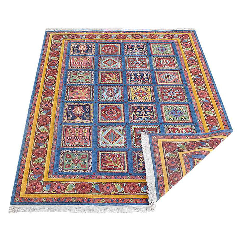 Handmade CoralWhirl Hand Knotted Rug - Premium Quality Wool Area Rug for Living Room, Bedroom & Dining Room - Boho Chic Home Decor & Cozy Floor Covering