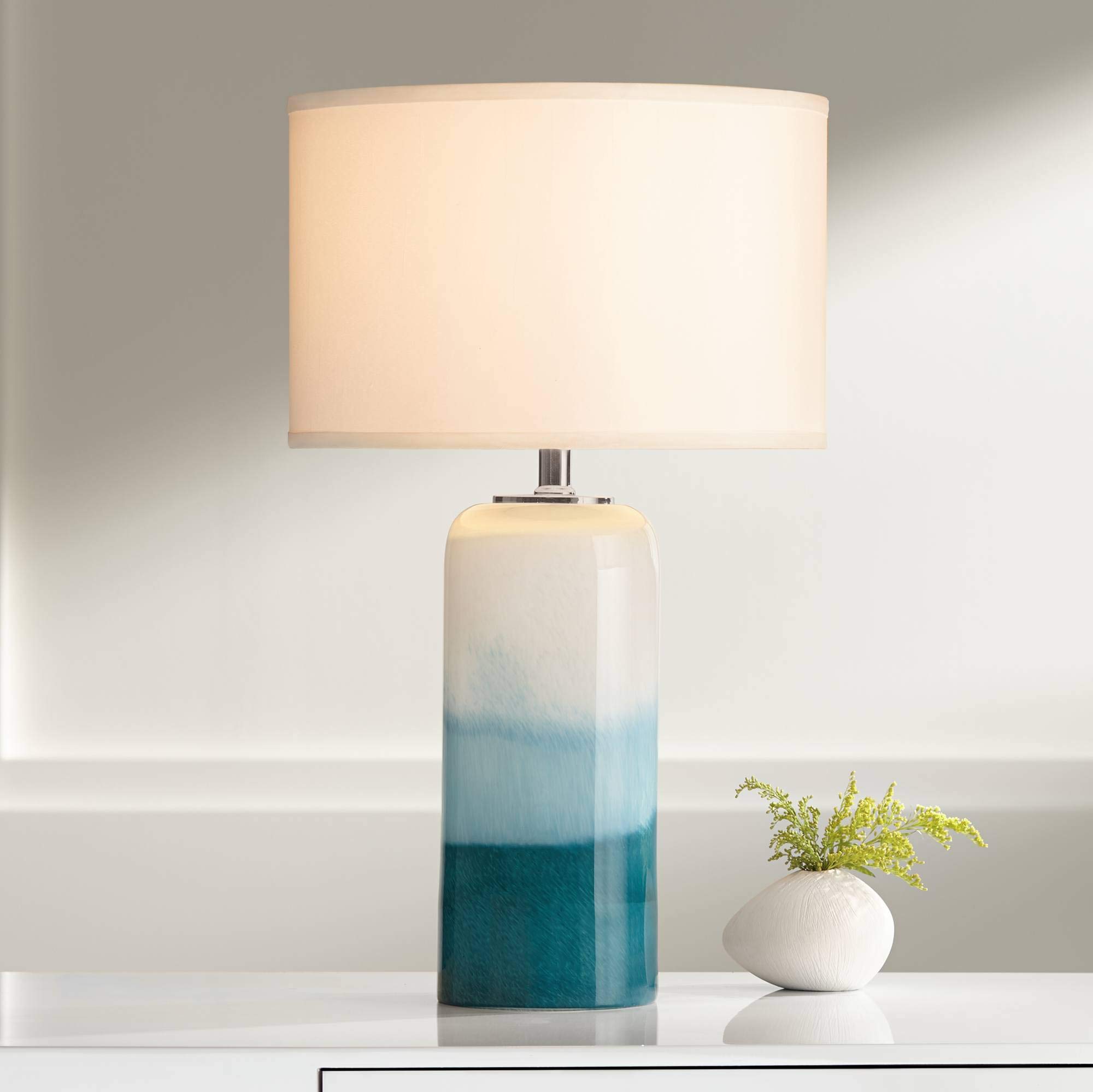 Modern Coastal Table Lamp with Nightlight LED - 25