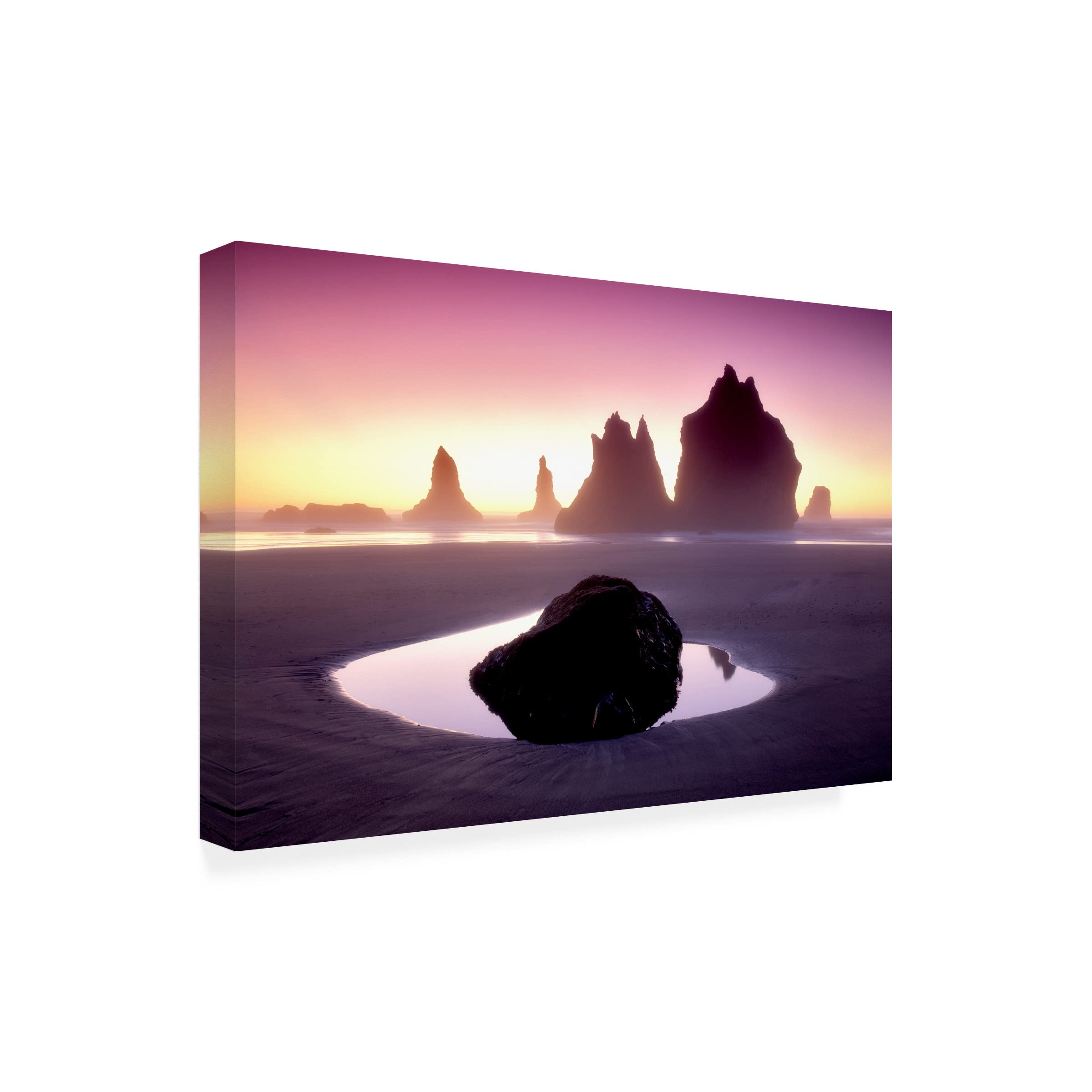 Dennis Frates 'Sunset 2' Canvas Wall Art Print - Stunning Sunset Landscape Painting for Living Room, Bedroom & Office Decor