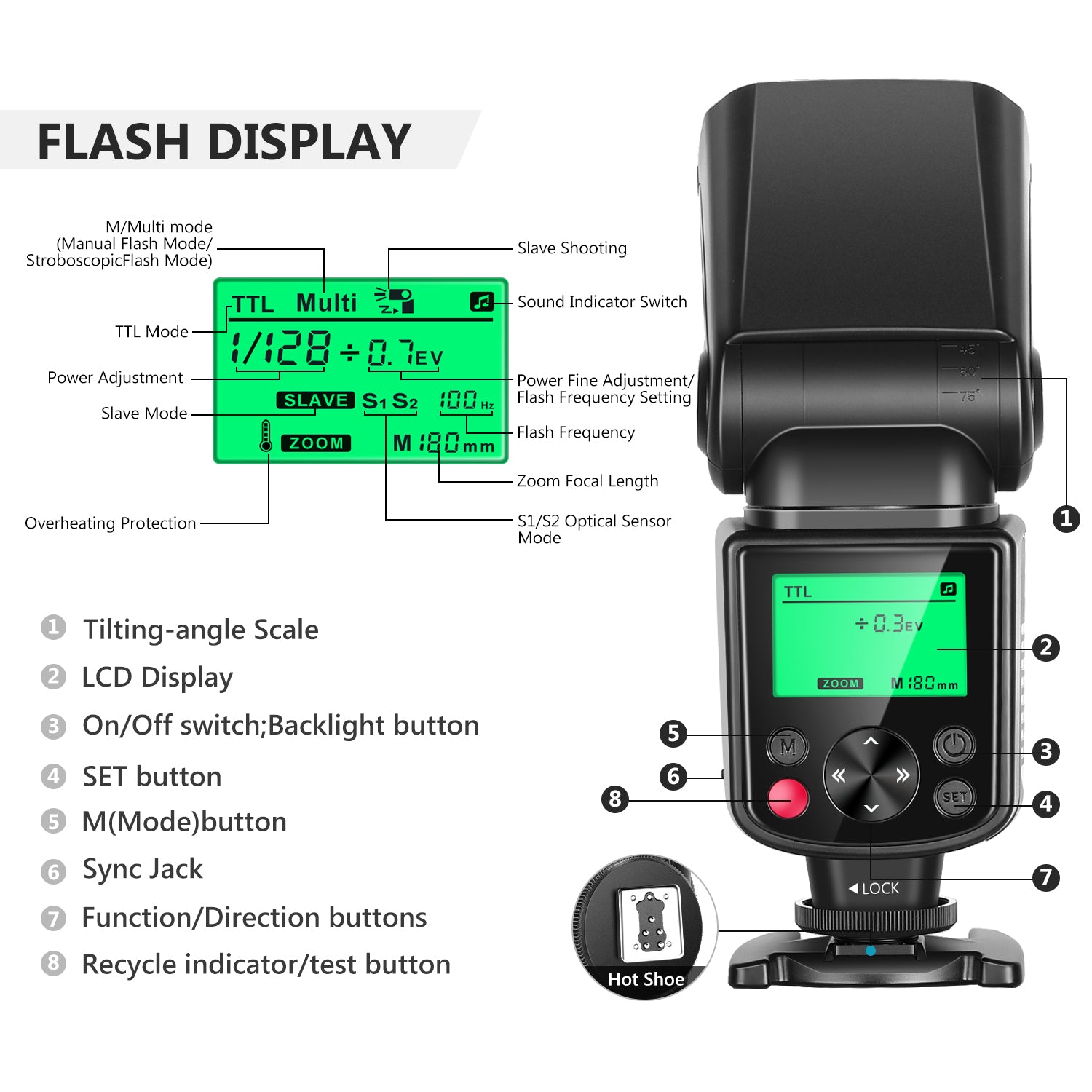 NEEWER NW670 TTL Speedlite Flash for Canon DSLR Cameras - Professional Photography Lighting for Portraits, Weddings & Events