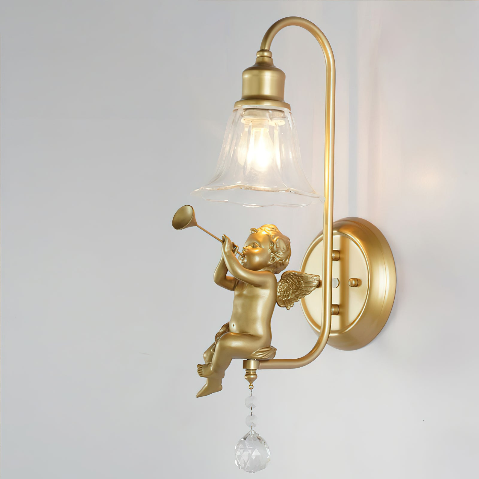Art Angel Wall Lamp - Elegant Decorative Lighting for Bedroom, Living Room & Hallway - Perfect for Home Decor & Ambiance