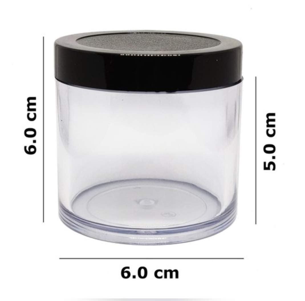 Dinemart 4-Pack 100GM Empty Cosmetic Jars with Black & White Lids - Perfect for Lip Balm, Body Butter, DIY Creams & Beauty Products - Clear Travel-Size Containers for Home & Salon Use