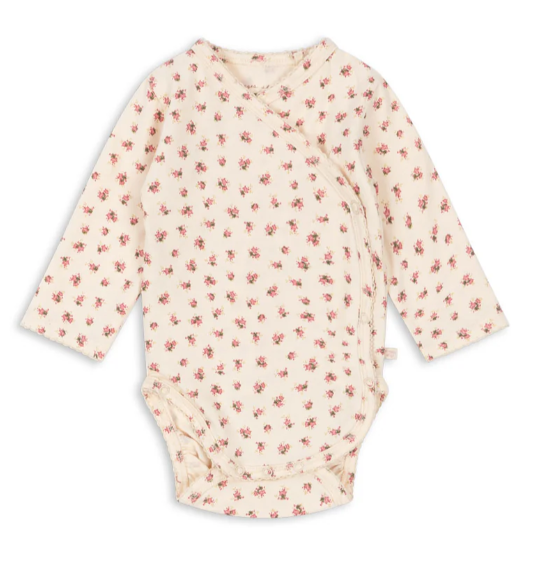 Organic Cotton Baby Bodysuit - KONGES SLOJD LS NB Body GOTS Certified (0-6 Months) - Soft & Comfortable for Newborns, Perfect for Everyday Wear & Gift Giving
