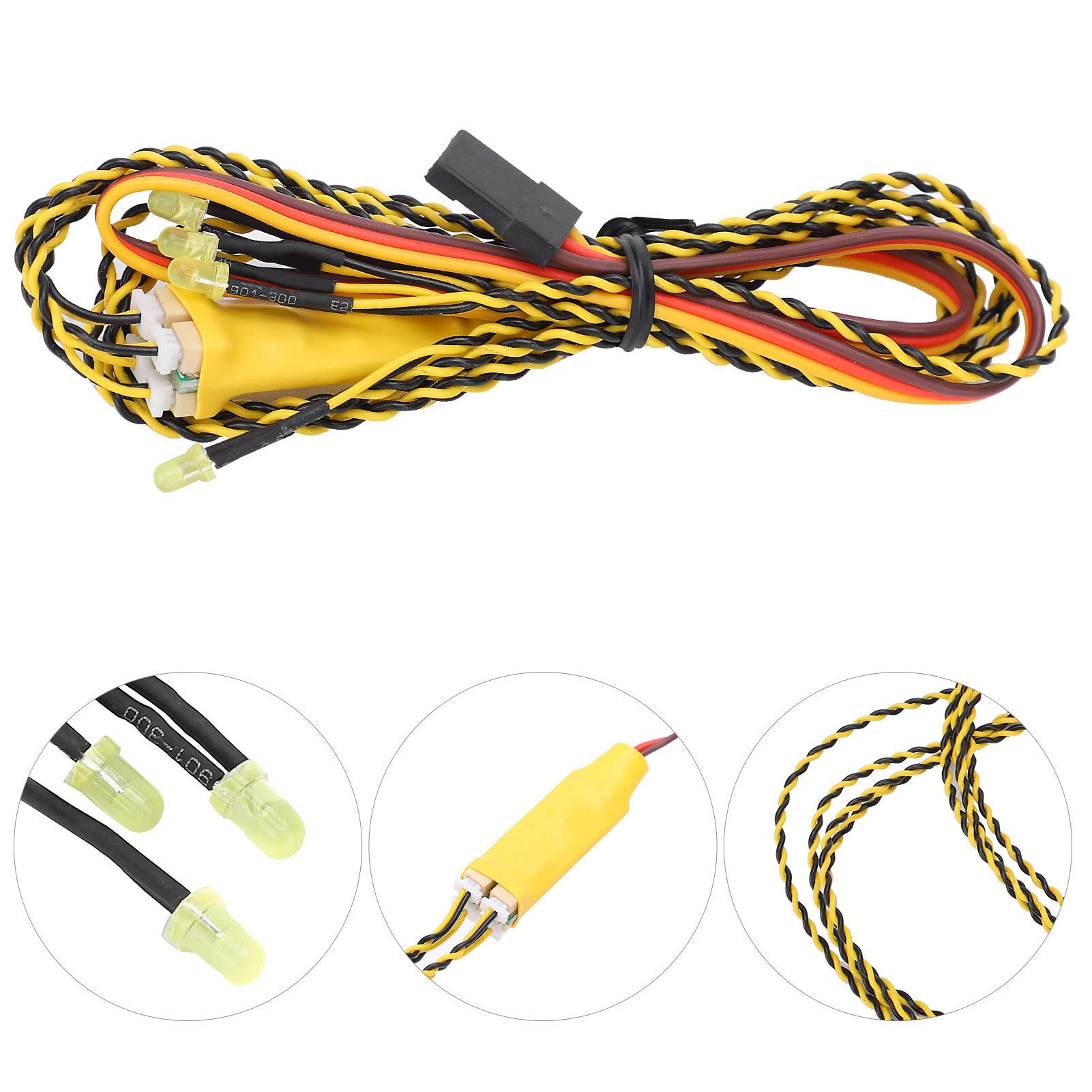 Universal RC Car Turn Signal Lights Kit - LED Linkage Light Set for RC Crawler & Drift Cars - Compatible with Radiolink, Flysky, Futaba - Perfect for Night Racing & Off-Road Adventures