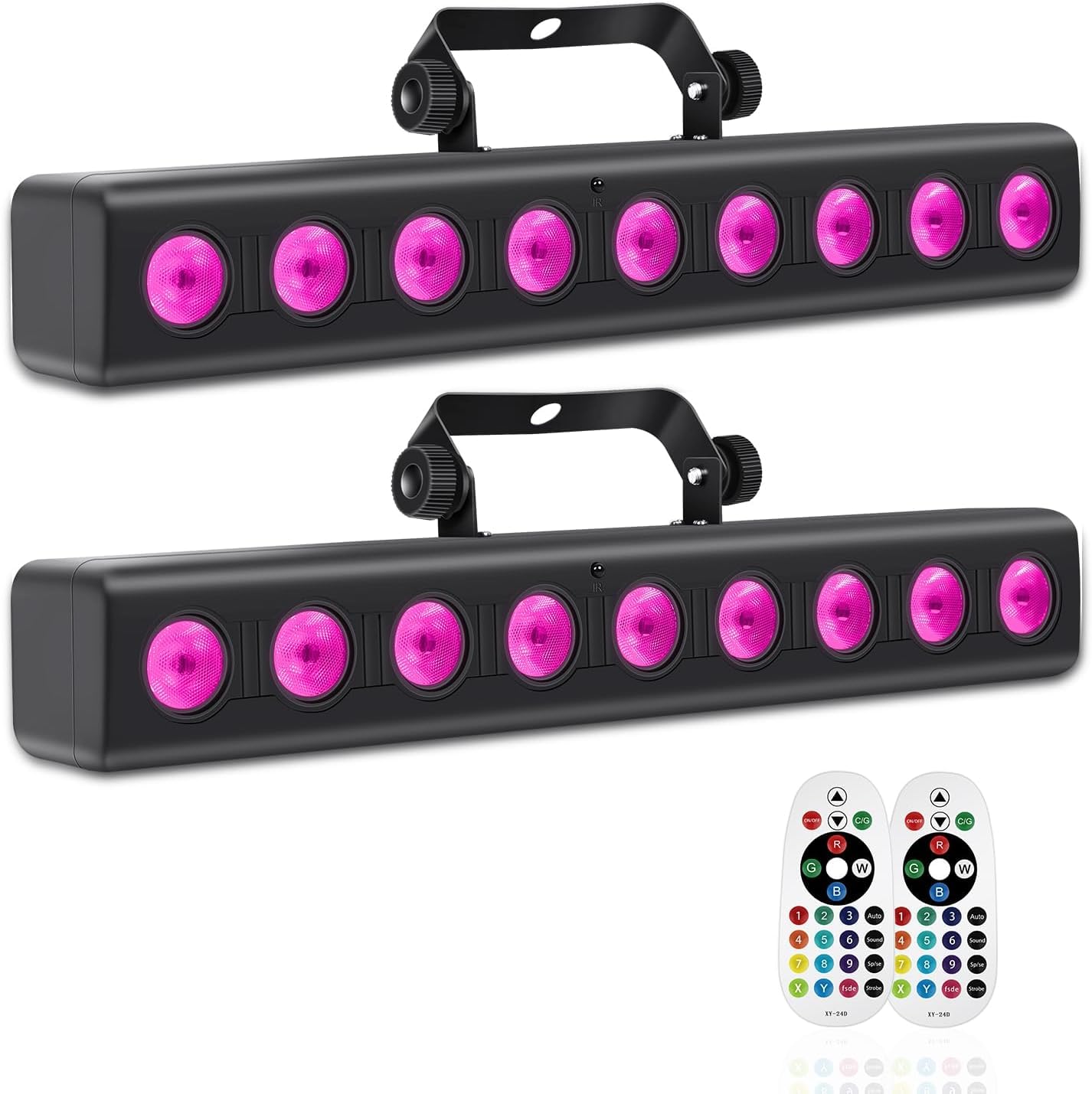 50W LED Stage Light Bar - 4-in-1 RGBW DJ Lighting with Remote Control, Sound Activation & DMX - Perfect for Church Events, Weddings, Disco Parties & Stage Shows (2-Pack) - Create Stunning Lighting Effects for DJ Performances, Dance Floors & Event Backdrops